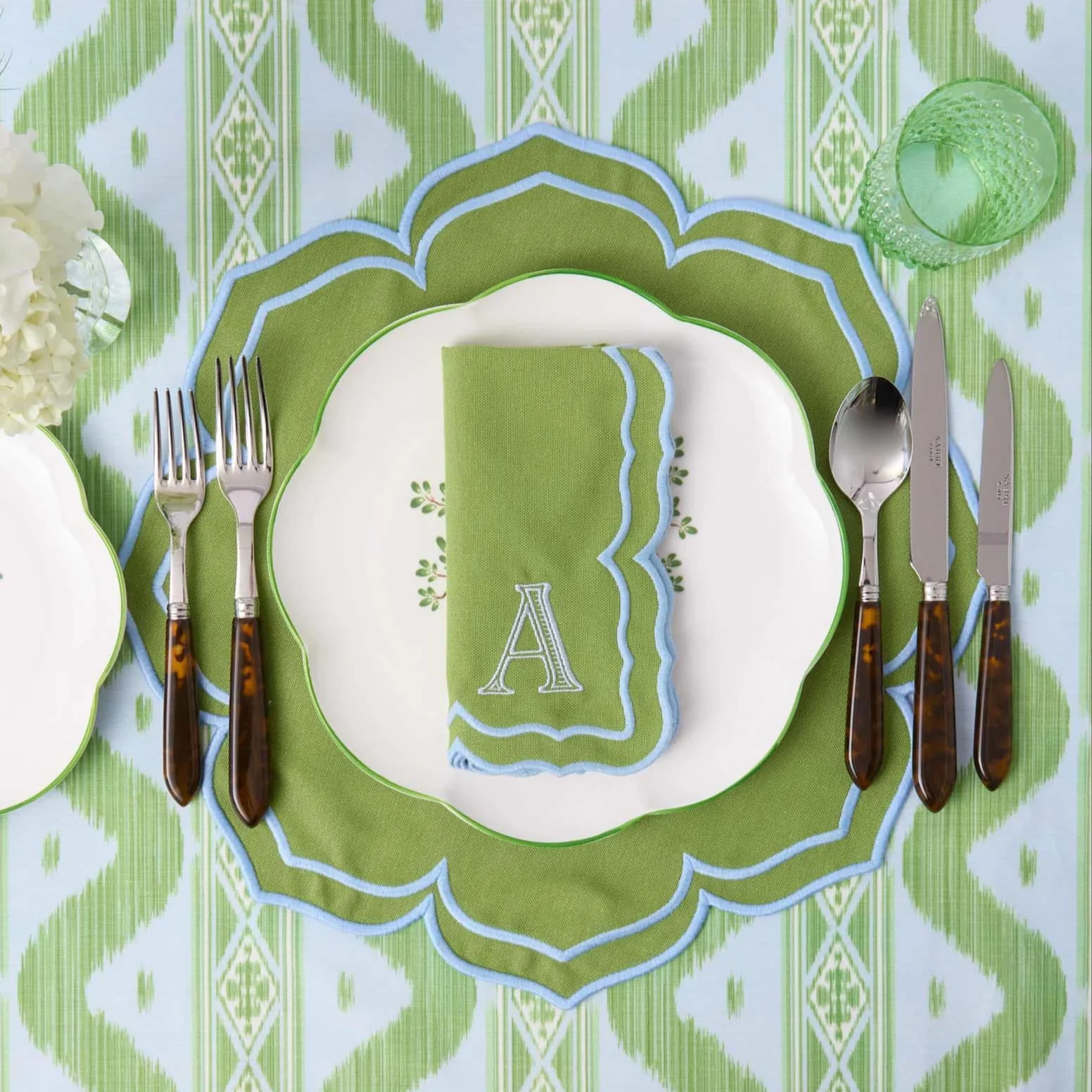 Fleur Green Napkins (Set of 4) - Image 12