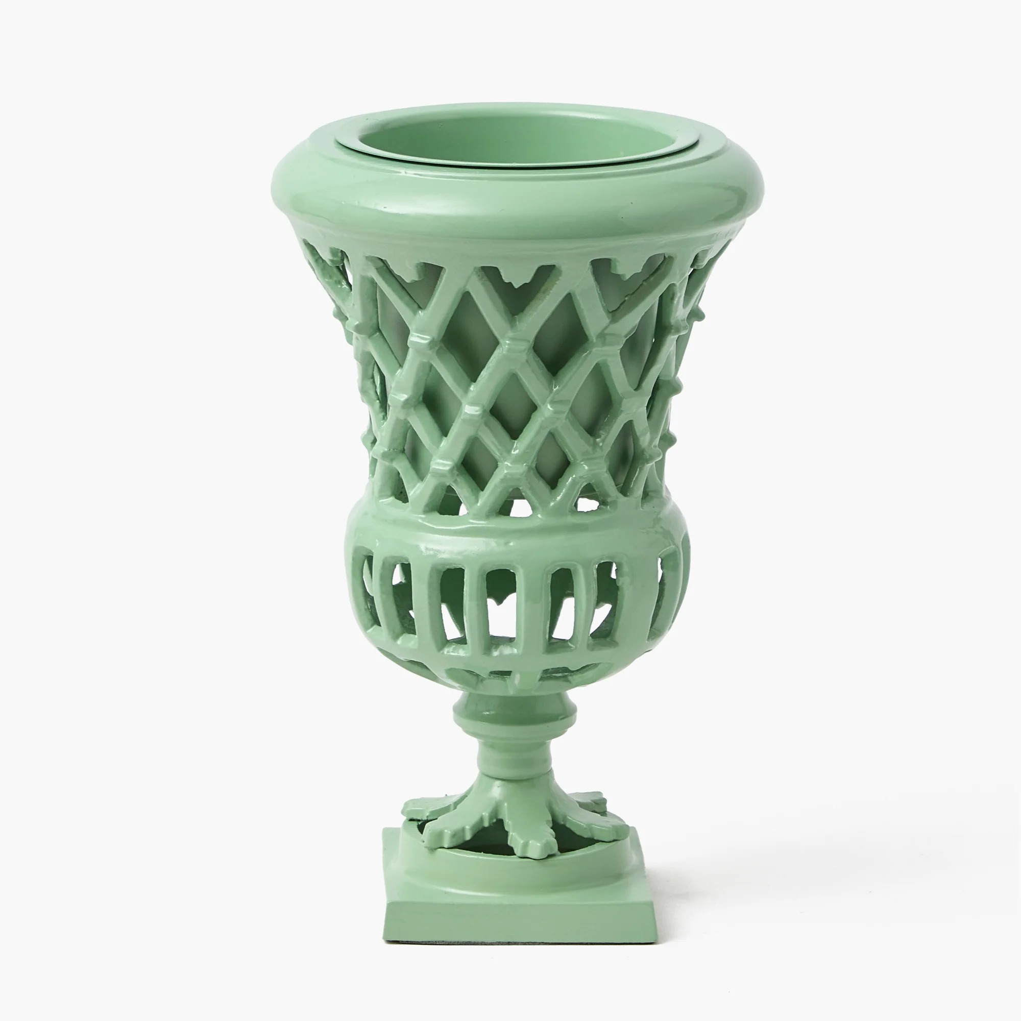 Soft Green Small Adelaide Lattice Urn