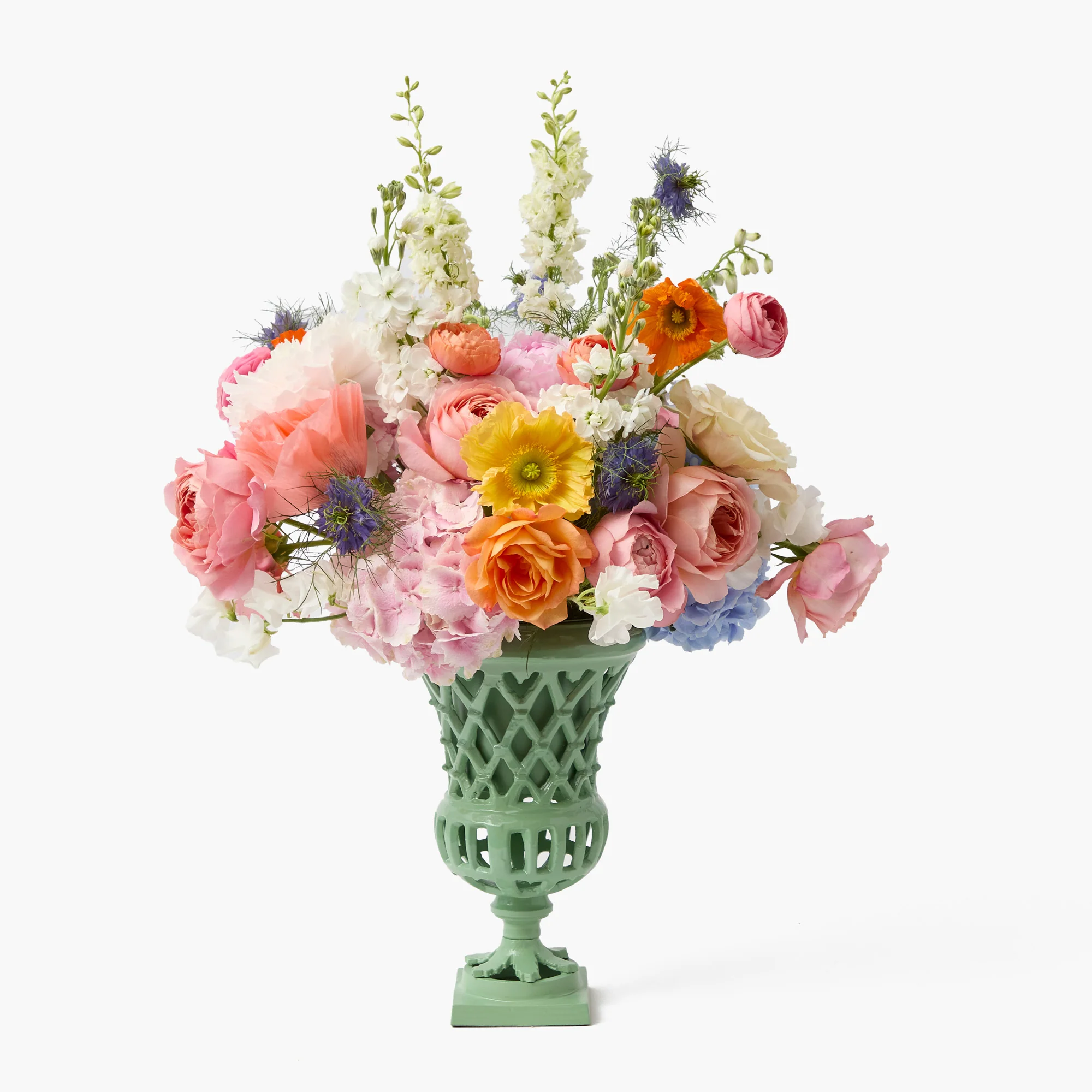 Soft Green Small Adelaide Lattice Urn - Image 3