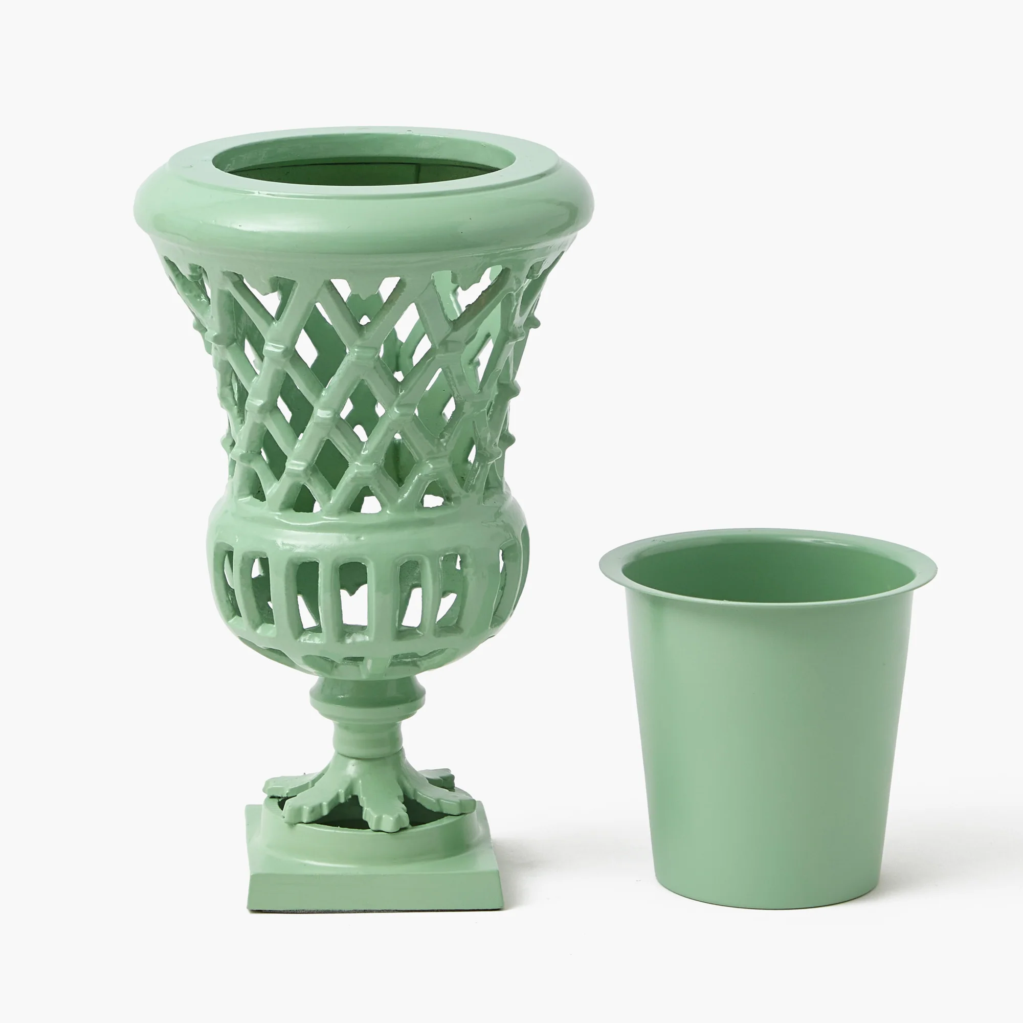 Soft Green Small Adelaide Lattice Urn - Image 5