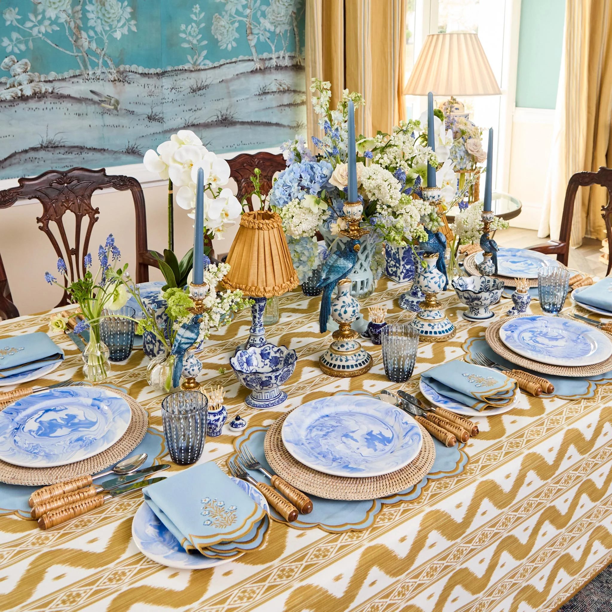 Julia Blue Marbled Dinner Plate - Image 8