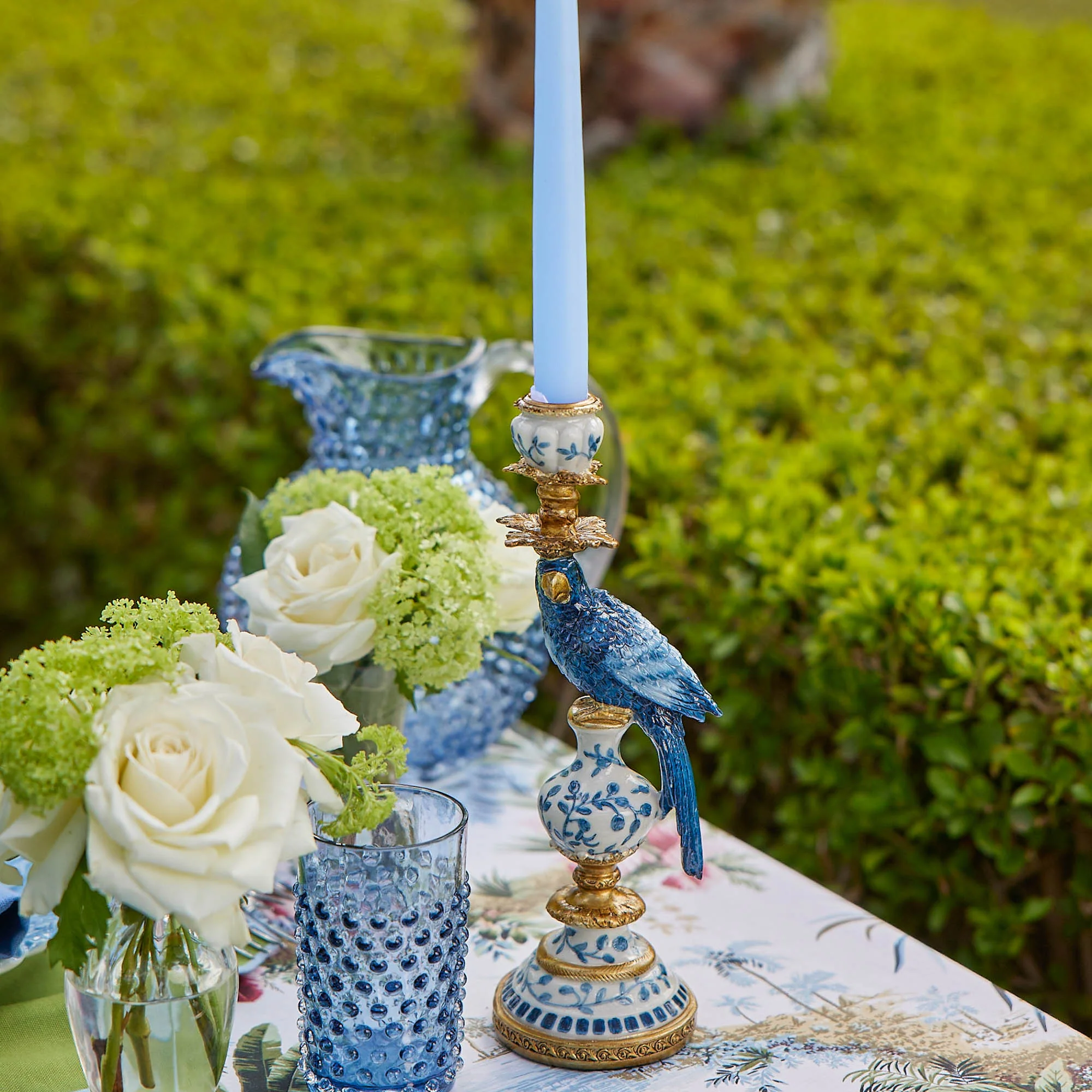 Small Blue Parrot Candle Holder (Pair) - Image 26