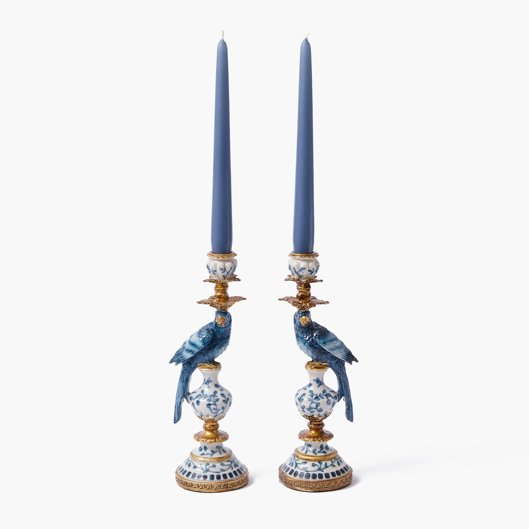 Small Blue Parrot Candle Holder (Pair) - Image 9