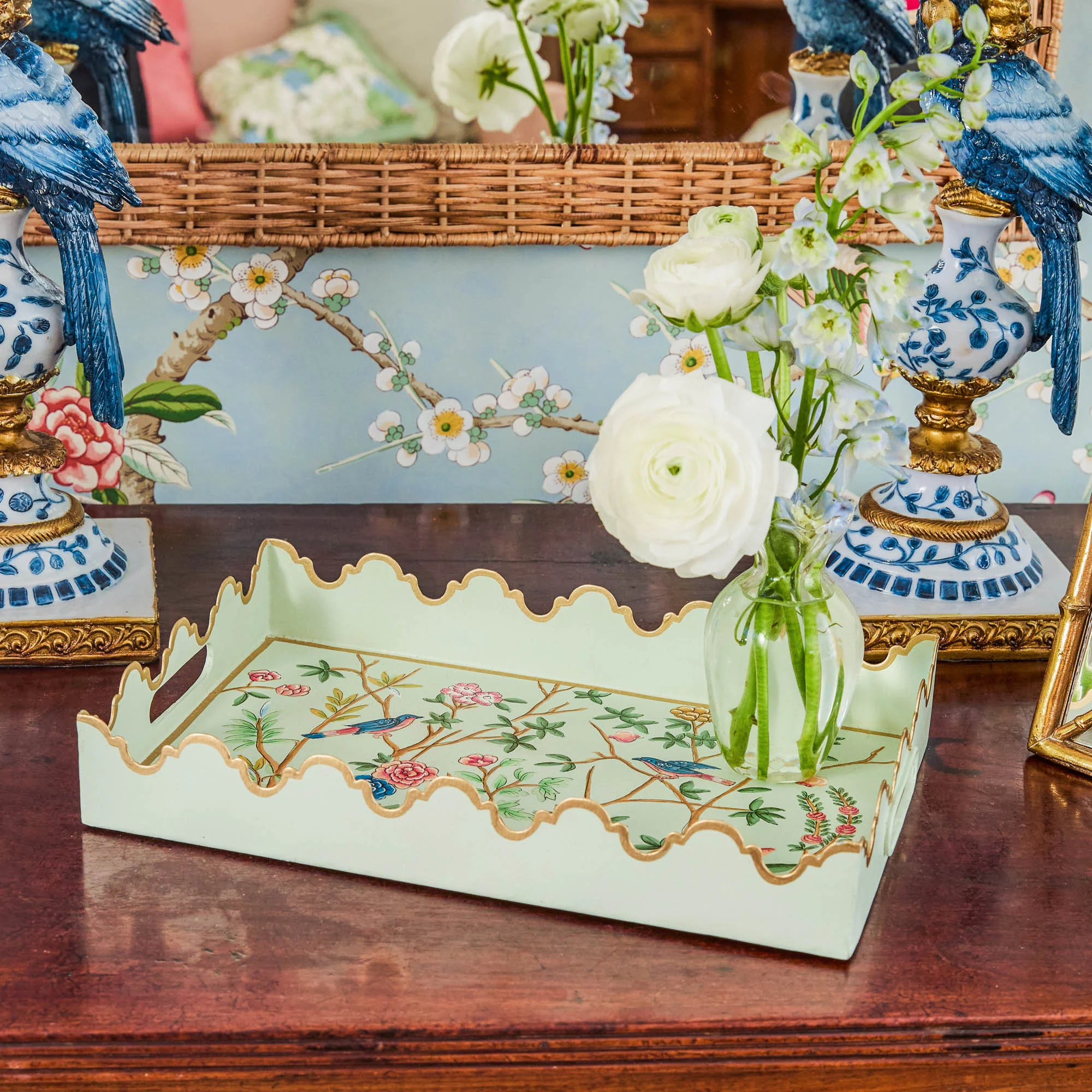Small  Chinoiserie Tole Tray - Image 2