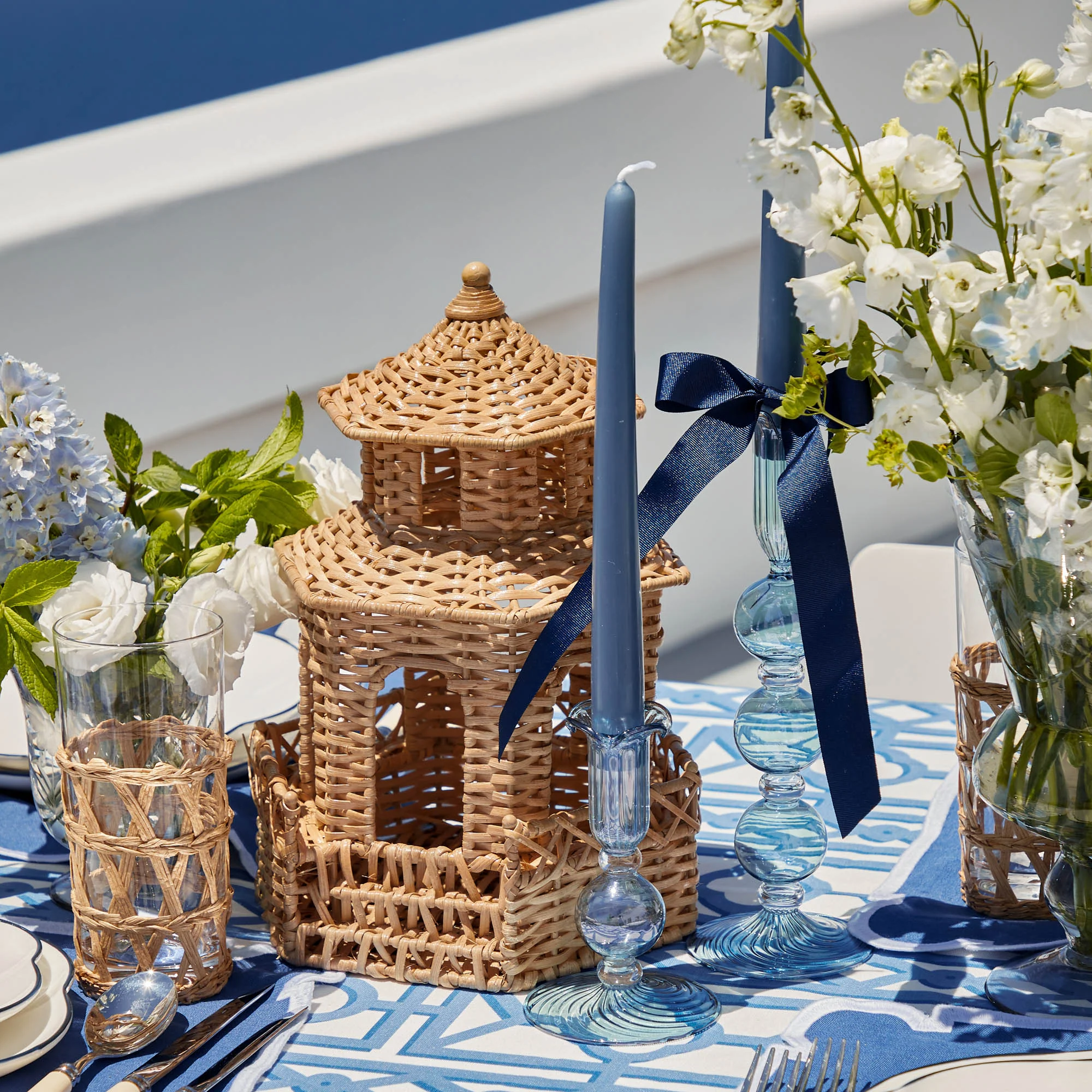 Blue Small Eden Candle Holders (Pair) - Image 21
