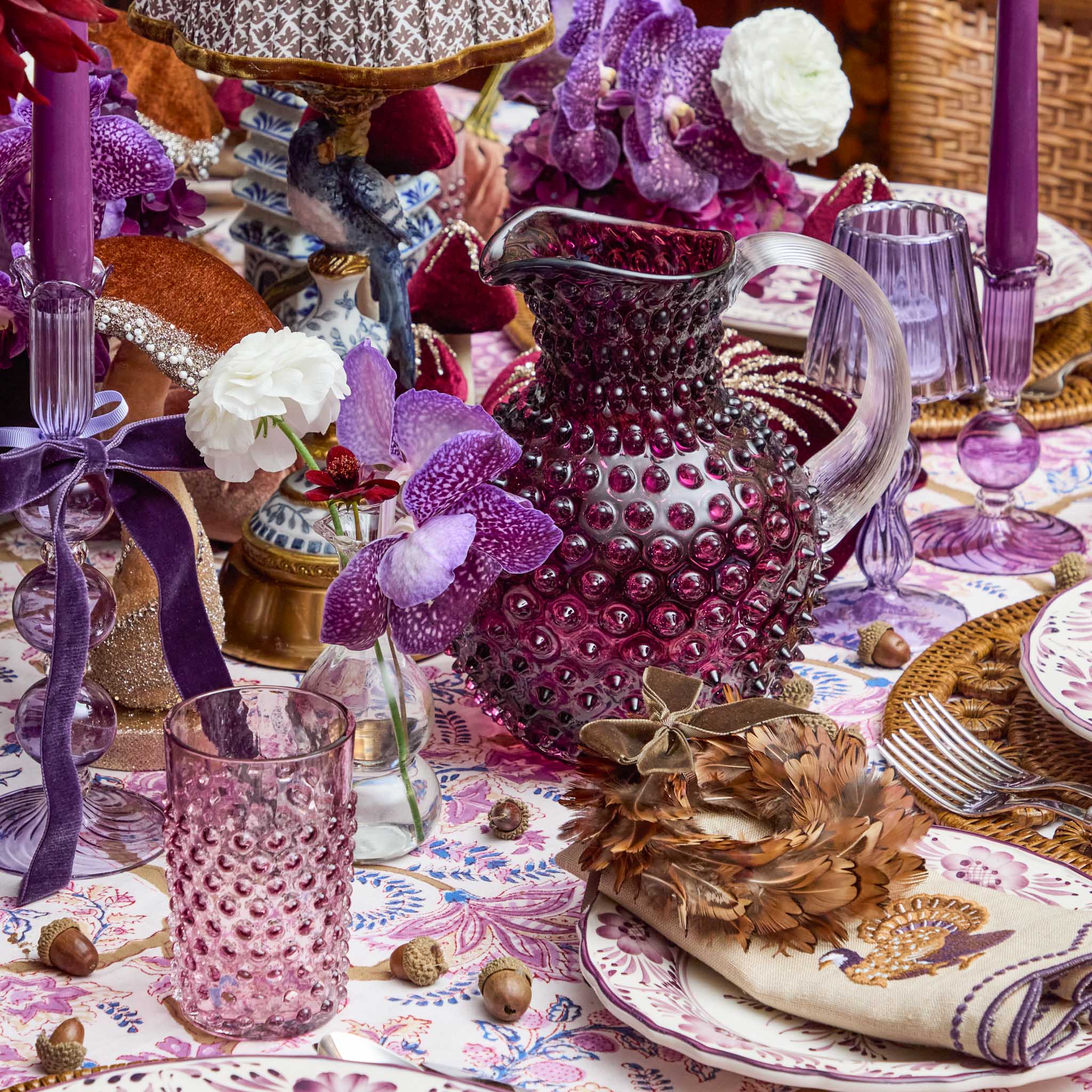 Small Eden Purple Candle Holder (Pair) - Image 3