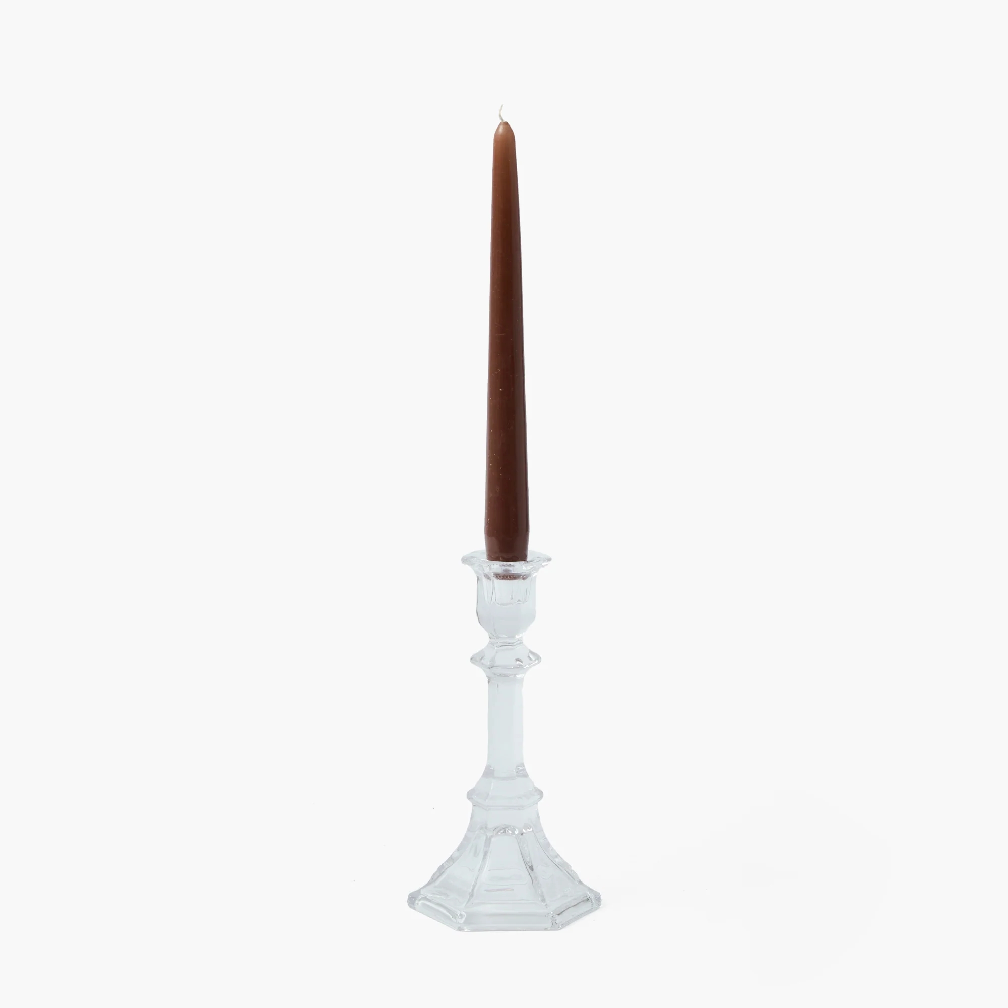 Small Glass Column Candle Holders (Pair) - Image 8