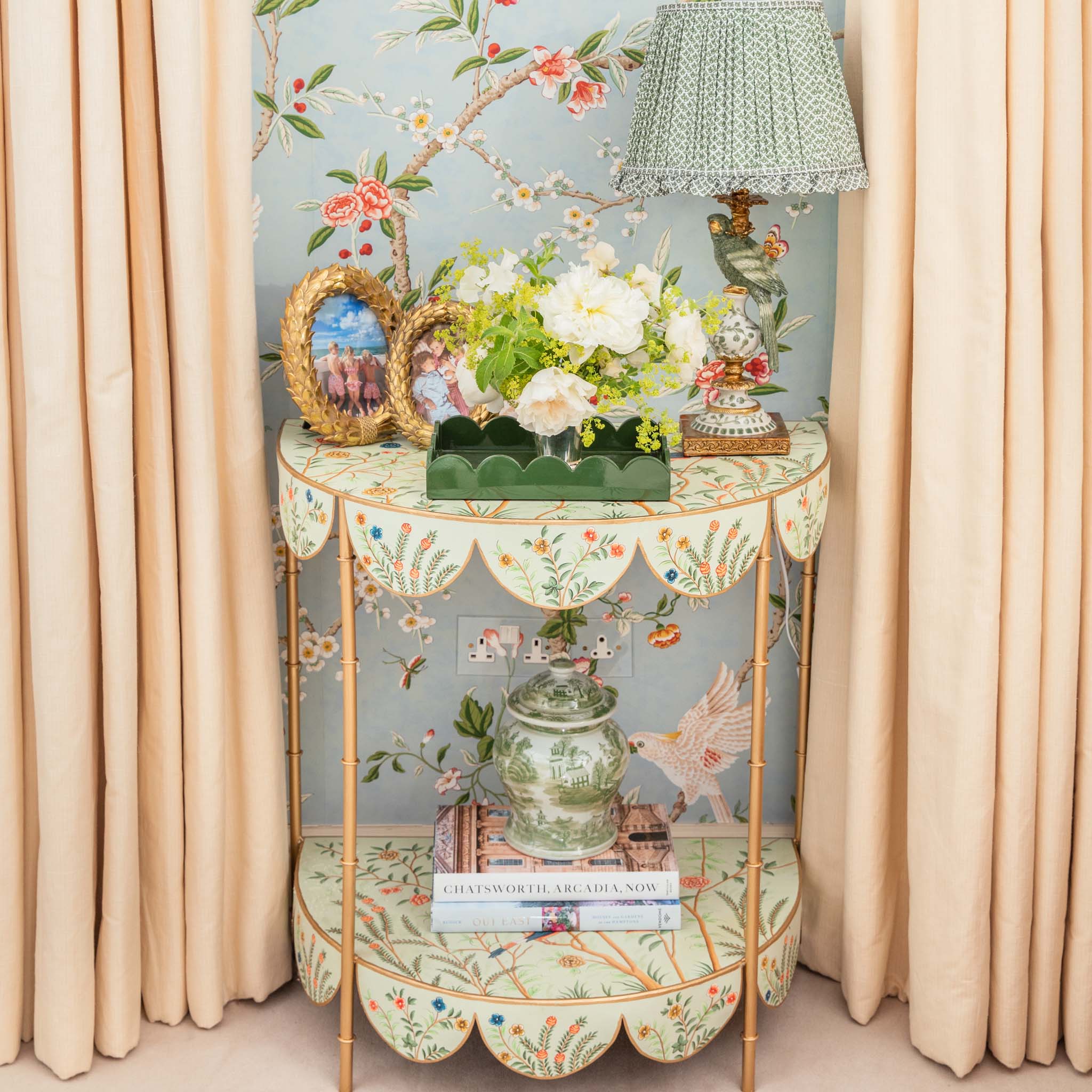 Small Green Chinoiserie Ginger Jar - Image 2