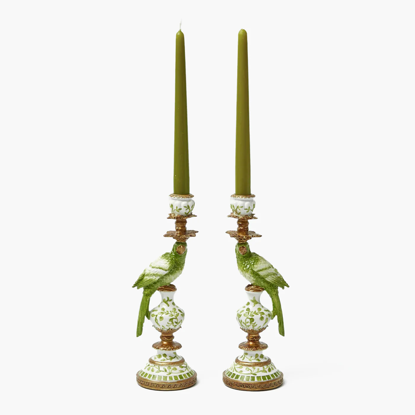 Small Green Parrot Candle Holders (Pair) - Image 7