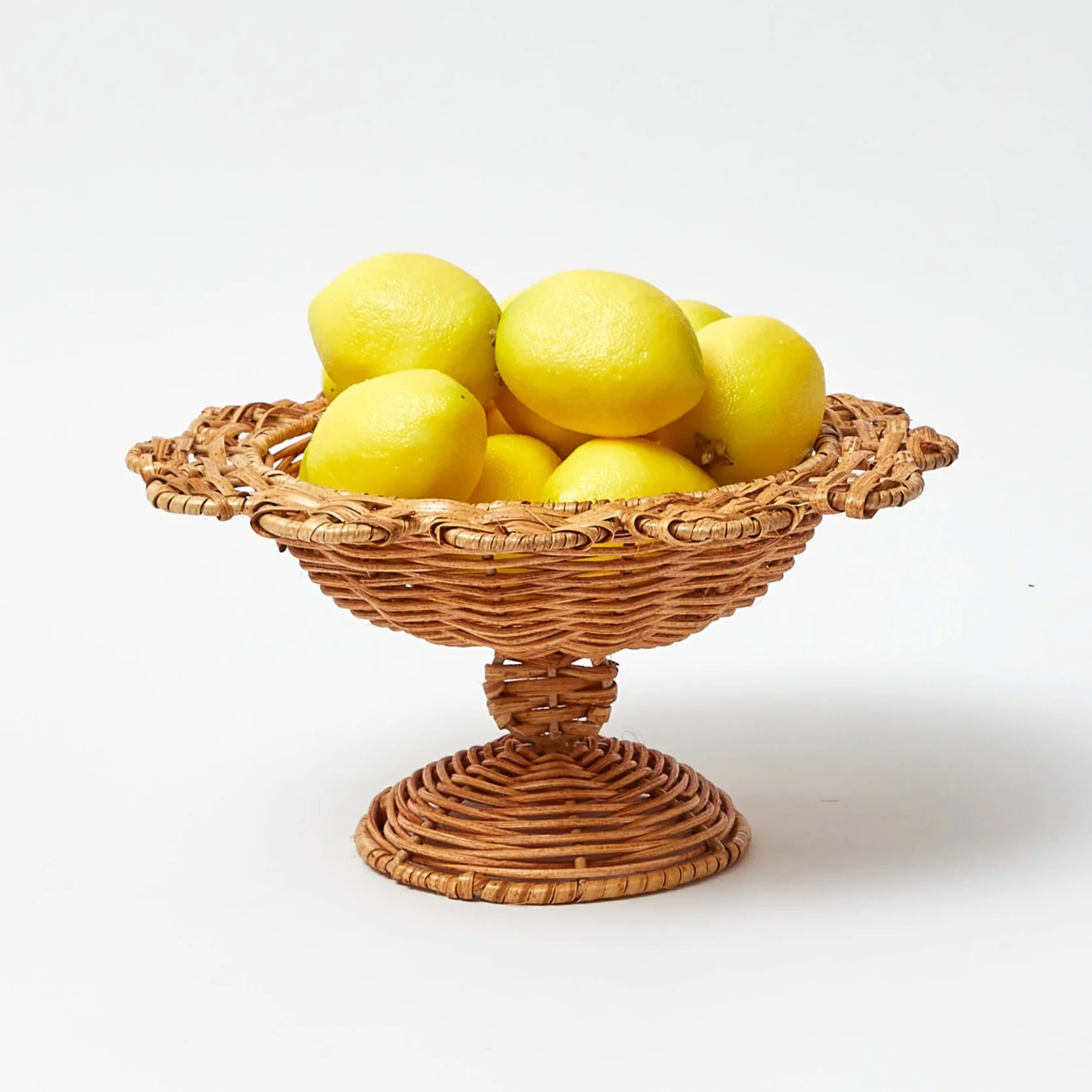 Small Luciana Scalloped Rattan Bowl - Image 12