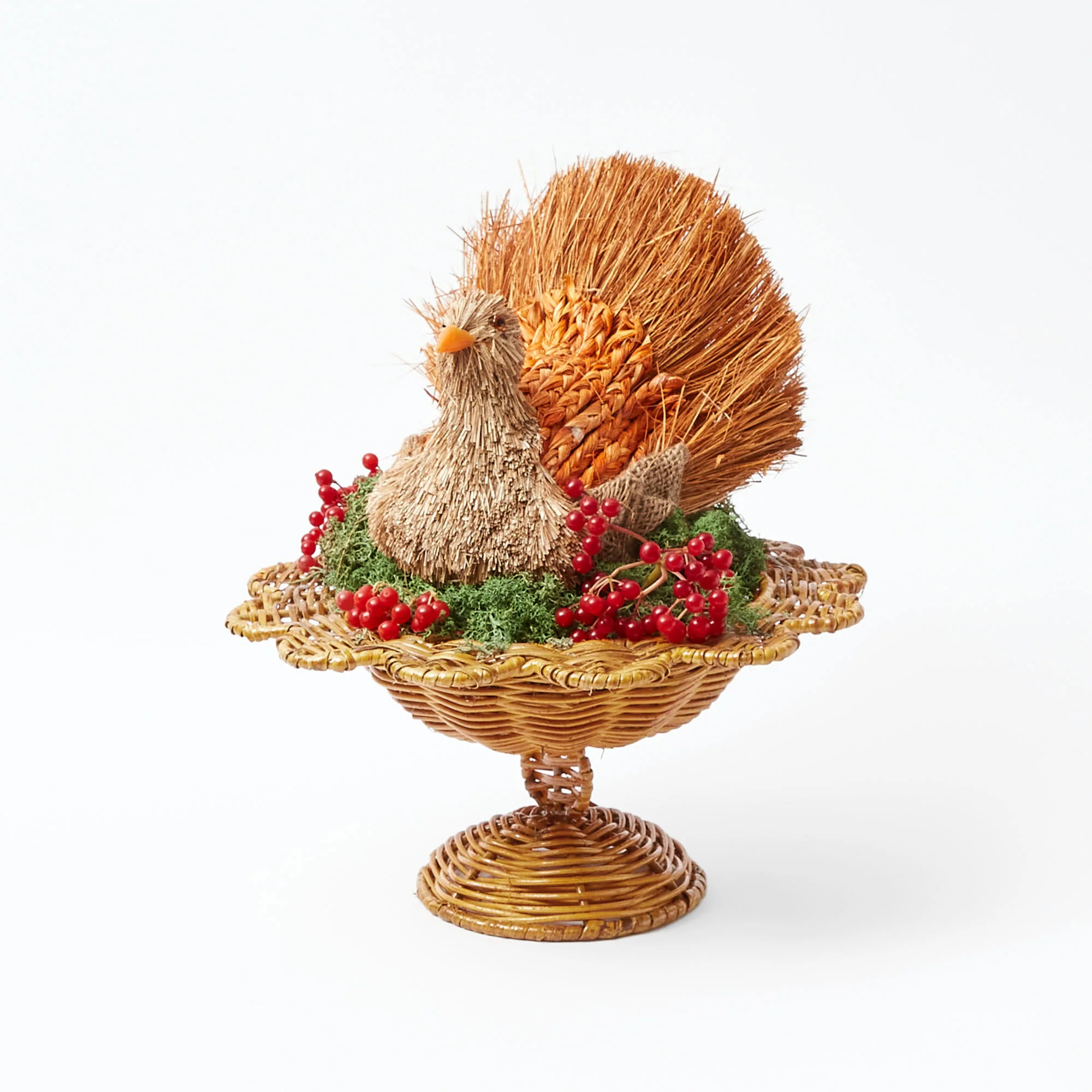 Small Luciana Scalloped Rattan Bowl - Image 9