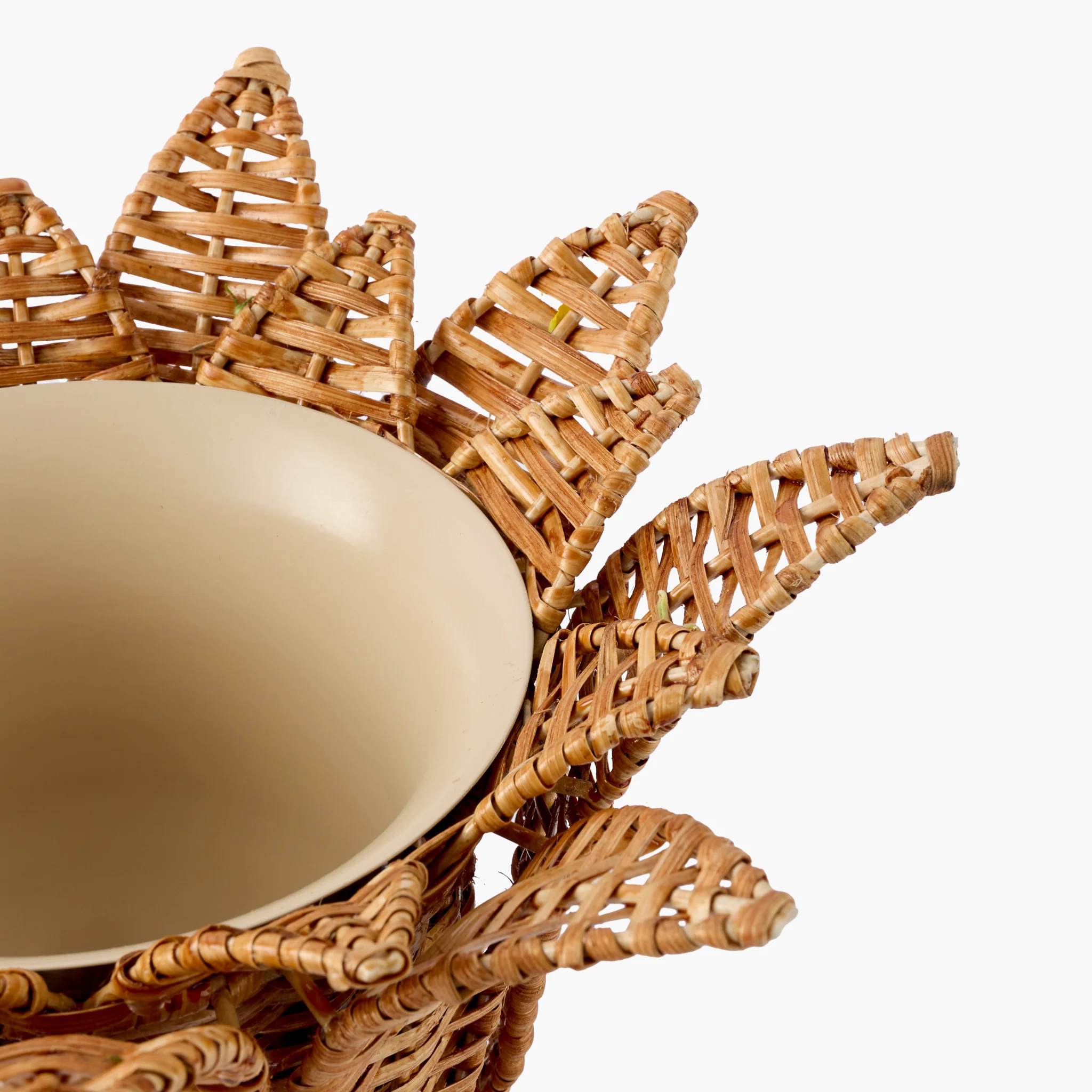 Small Palm Rattan Urn Vase - Image 5