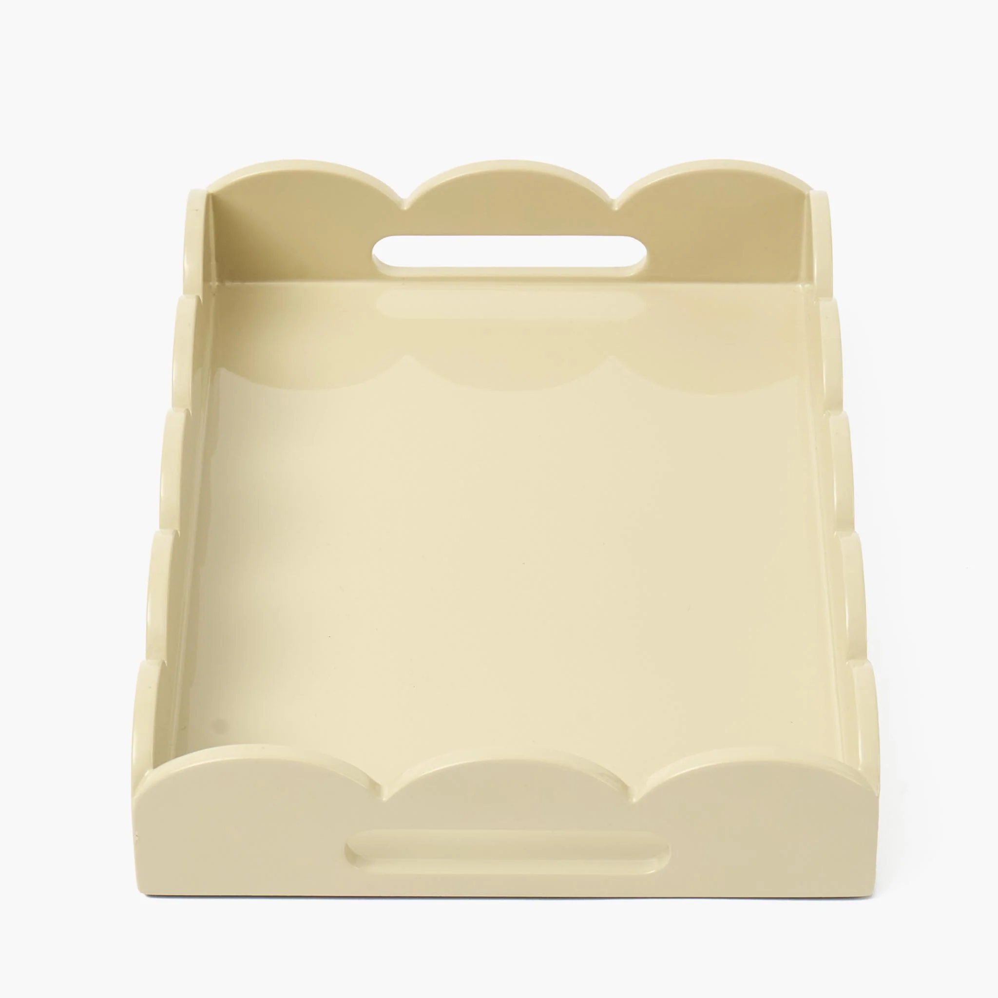 Putty Small Scalloped Lacquer Tray - Image 6