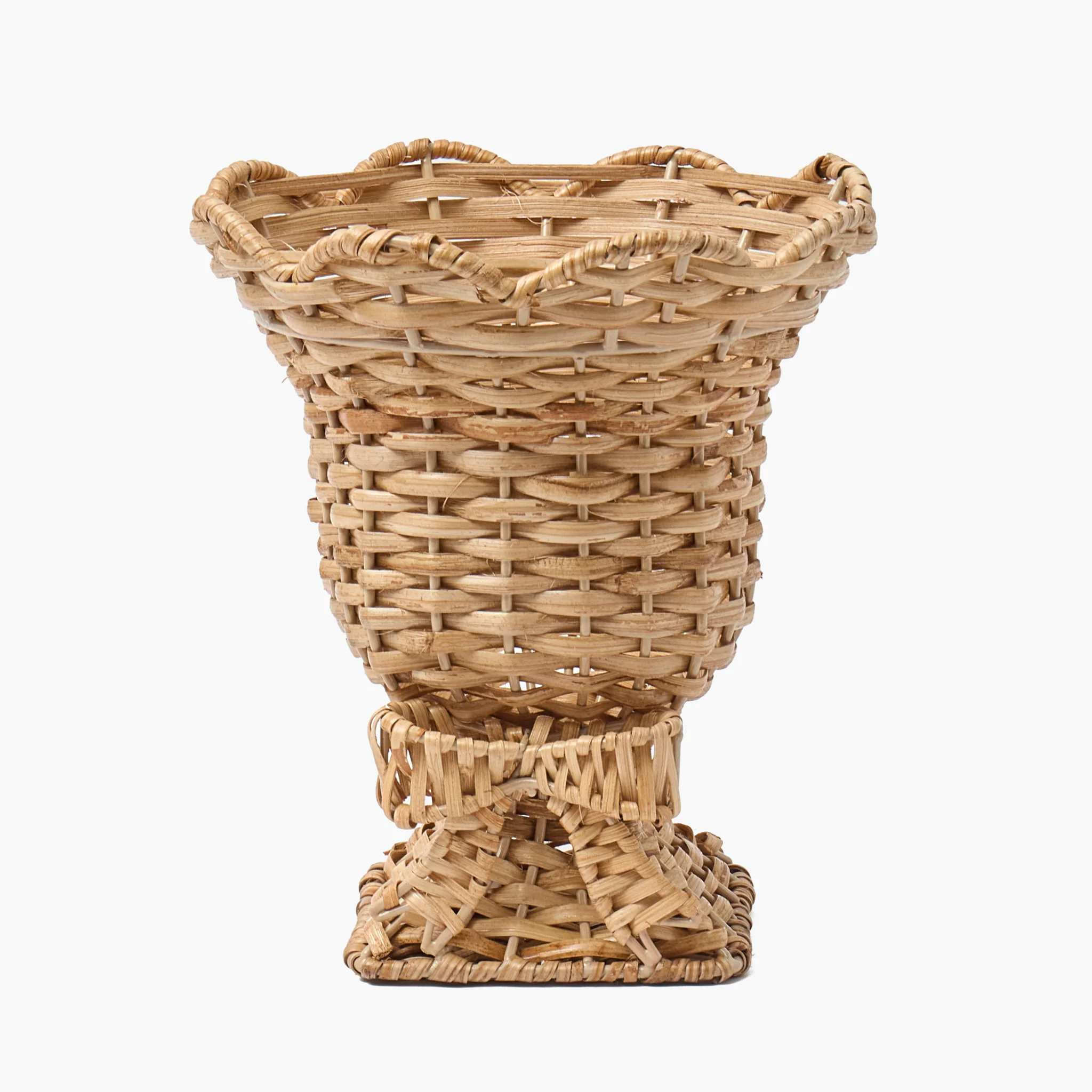 Small Rattan Bow Urn Vase - Image 4