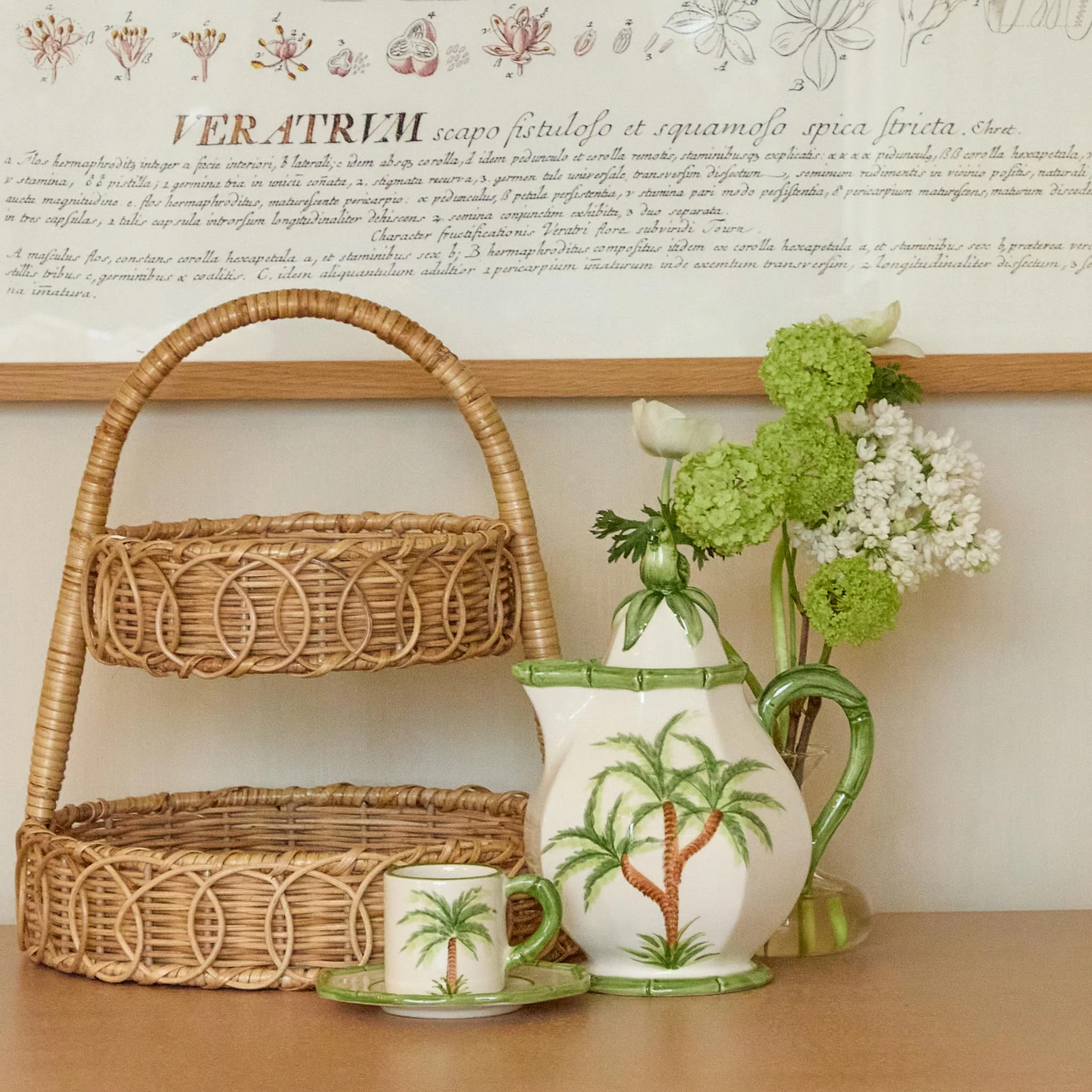 Small Rattan Two-Tiered Stand - Image 9