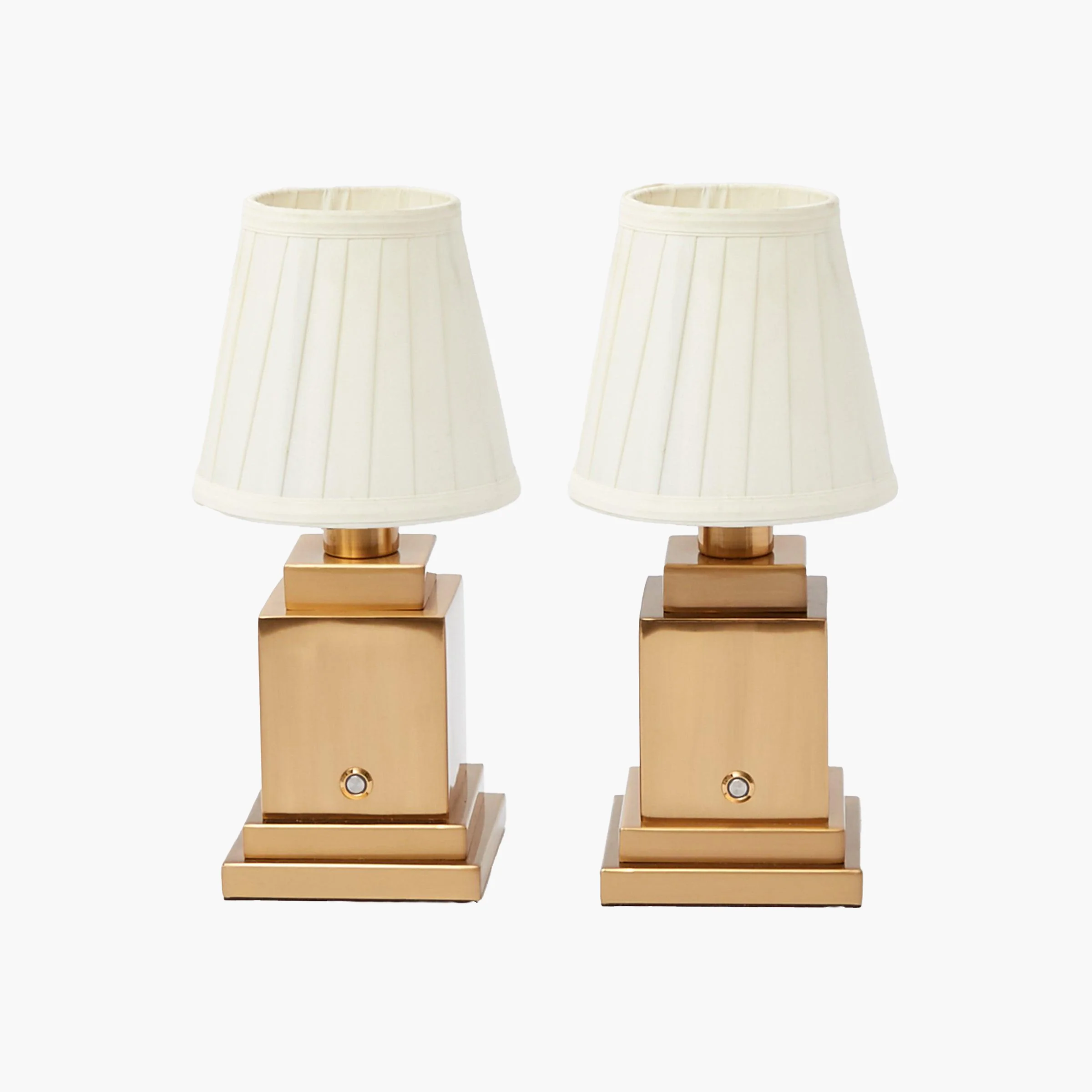 Square Rechargeable Lamp with Cream Shade (15cm) - Image 9
