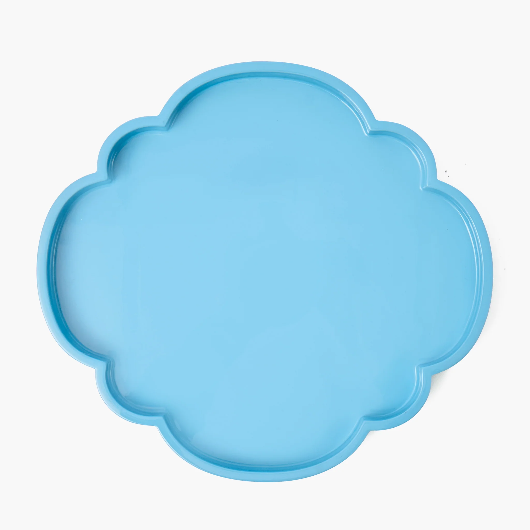 Small Blue Lacquer Cloud Tray - Image 3
