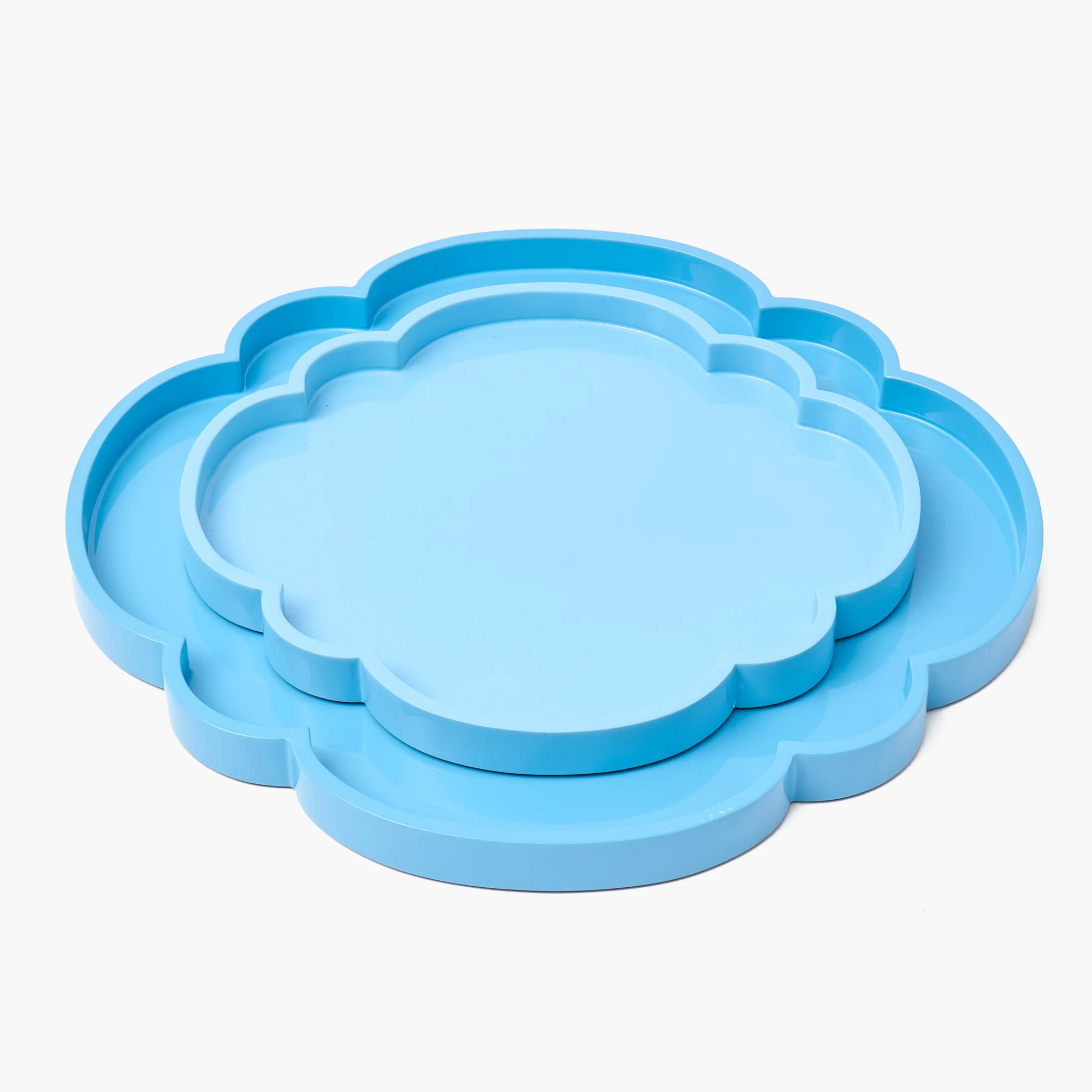 Small Blue Lacquer Cloud Tray - Image 7