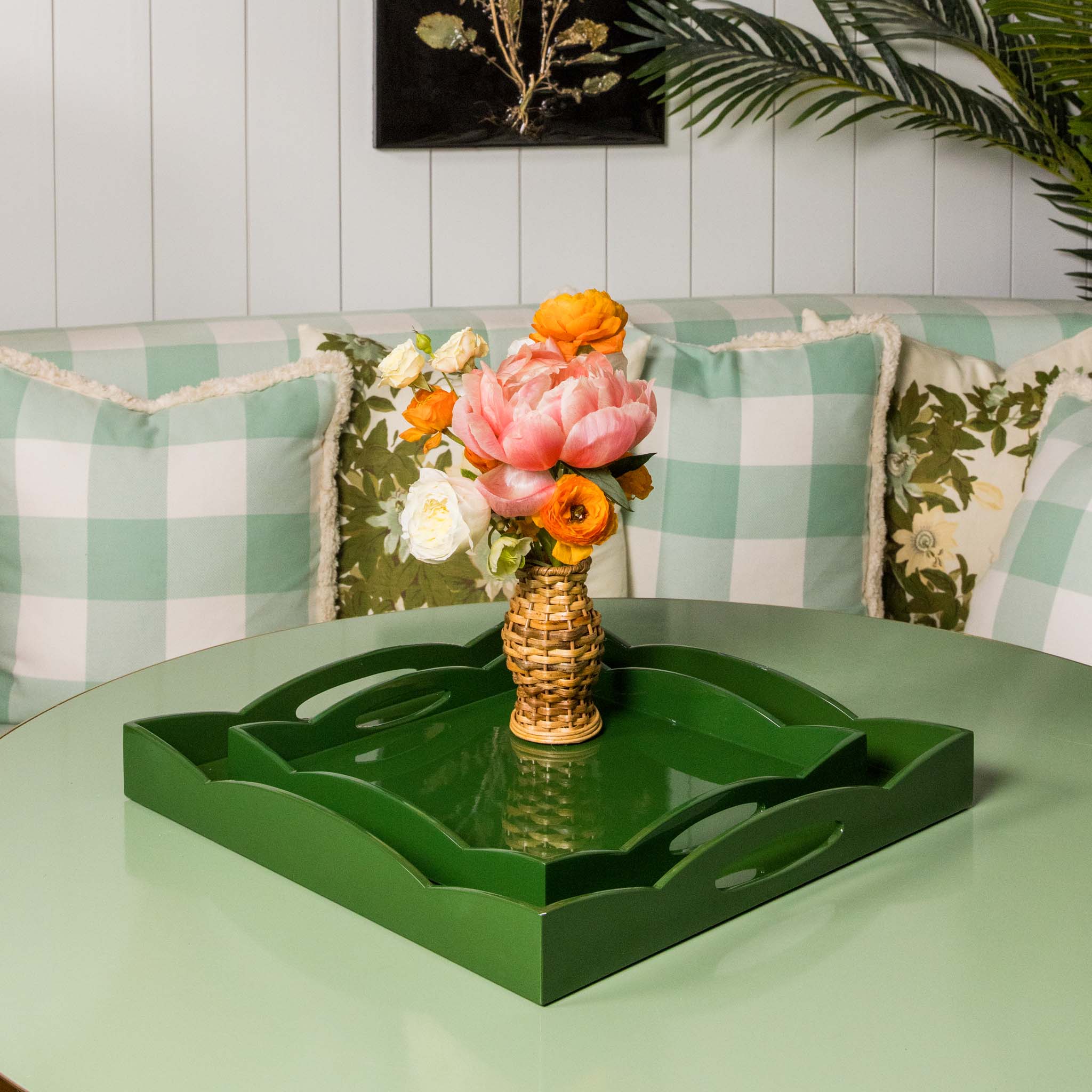Olive Small Wave Lacquer Tray - Image 7