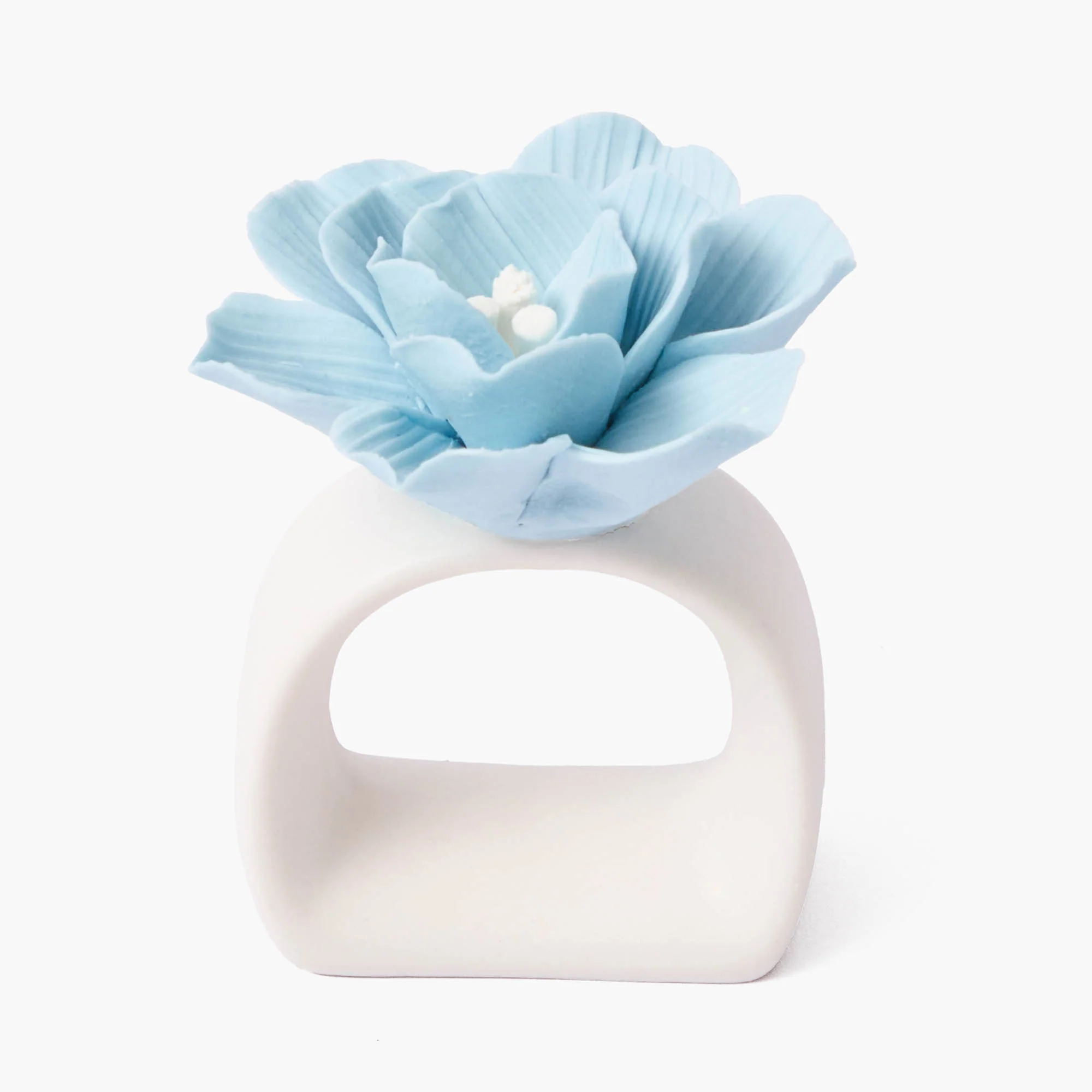 Soft Blue Fiore Napkin Rings (Set of 4) - Image 10