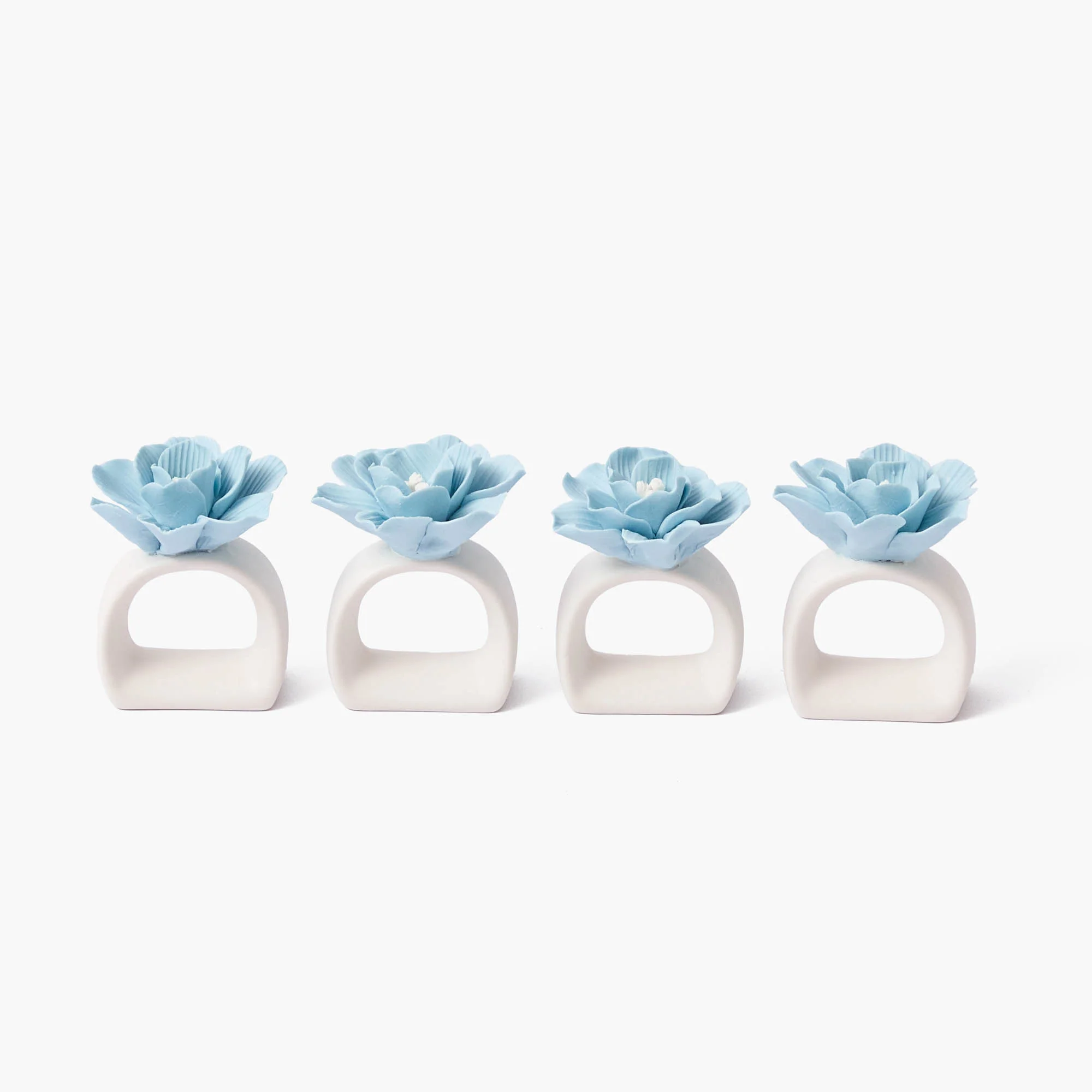 Soft Blue Fiore Napkin Rings (Set of 4) - Image 13