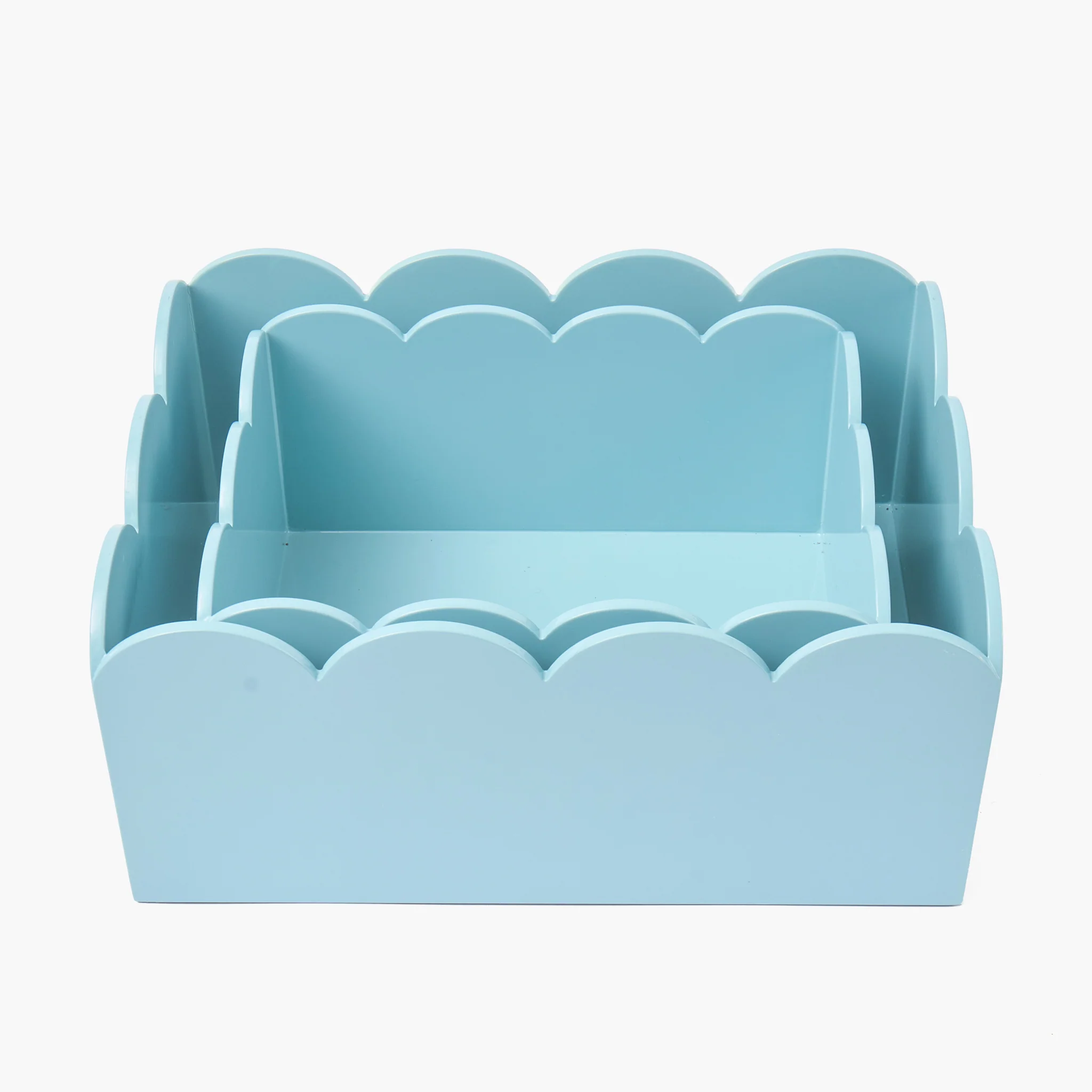 Duck-egg Blue Lacquer Storage Boxes (Set of 2) - Image 6