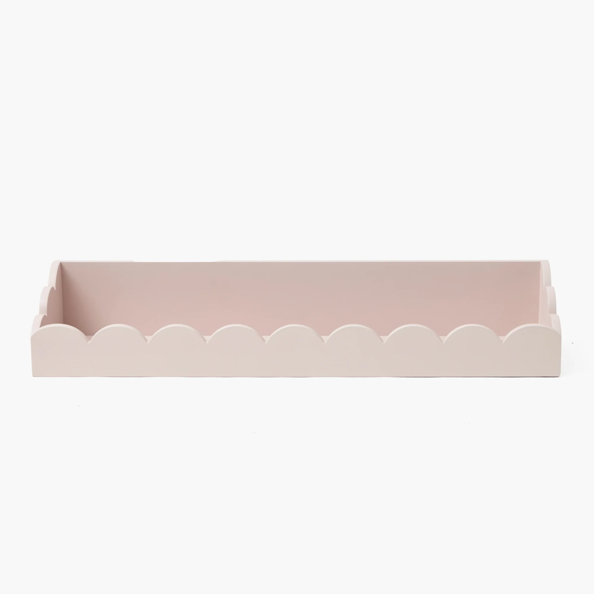 Soft Pink Scalloped Lacquer Shelf