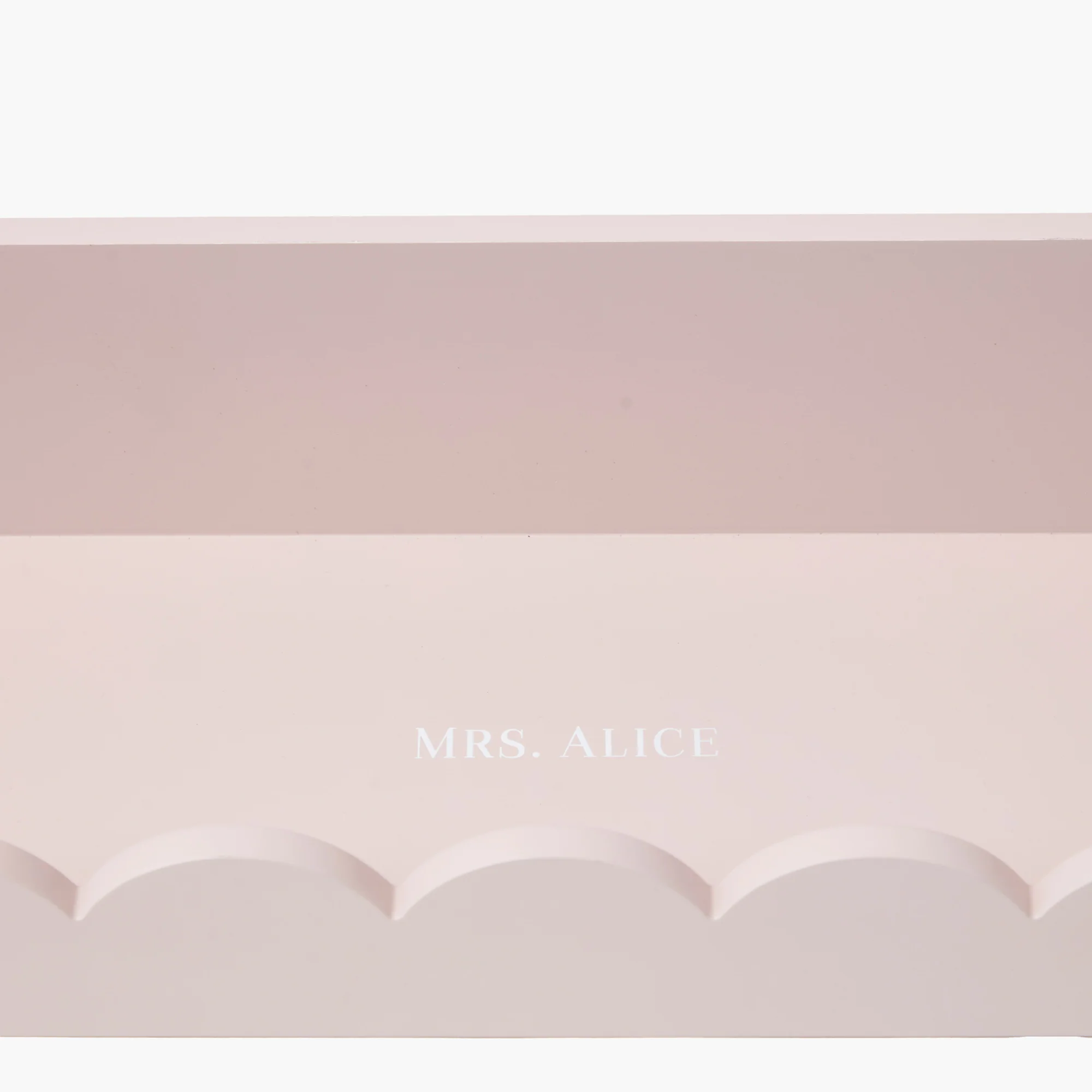 Soft Pink Scalloped Lacquer Shelf - Image 5