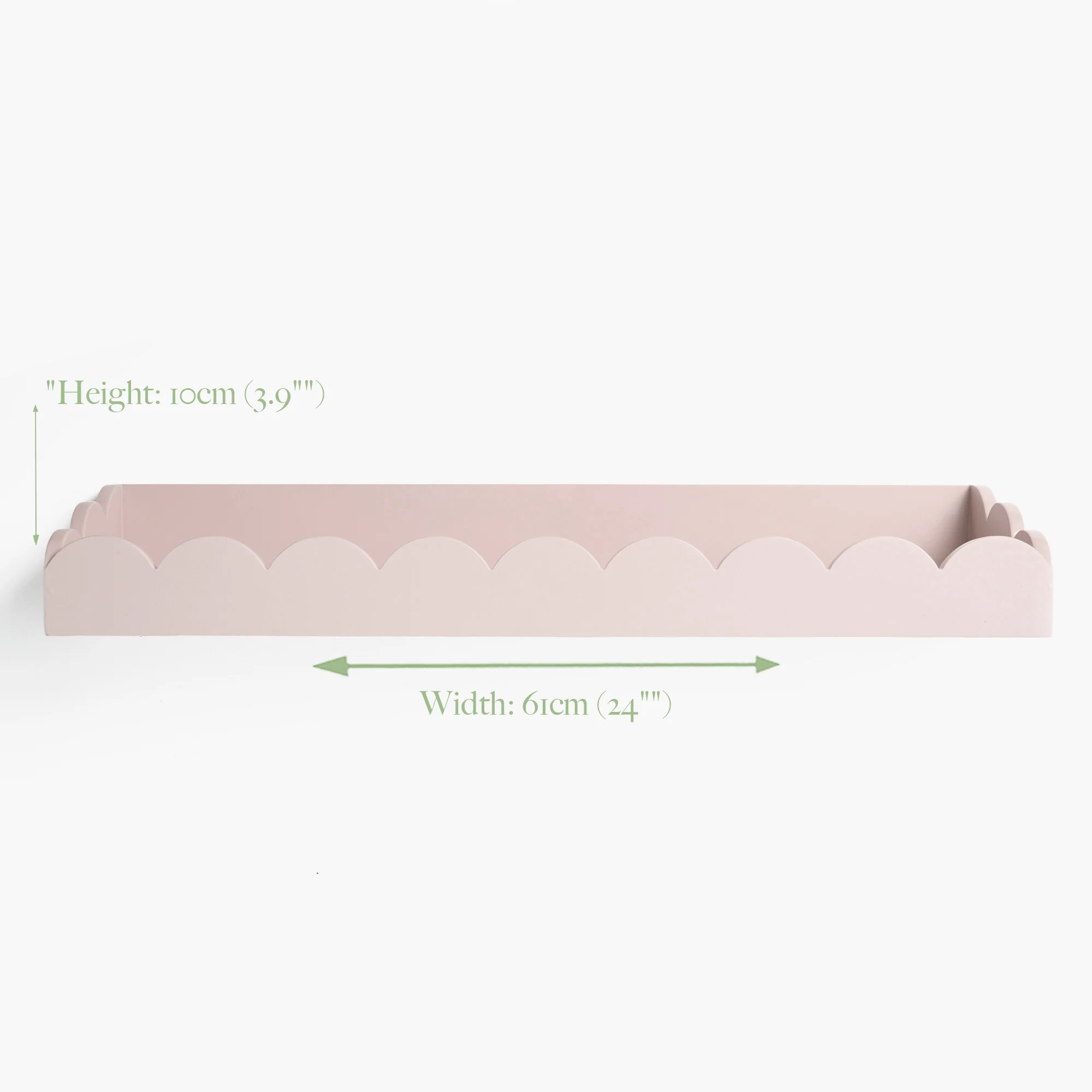 Soft Pink Scalloped Lacquer Shelf - Image 7