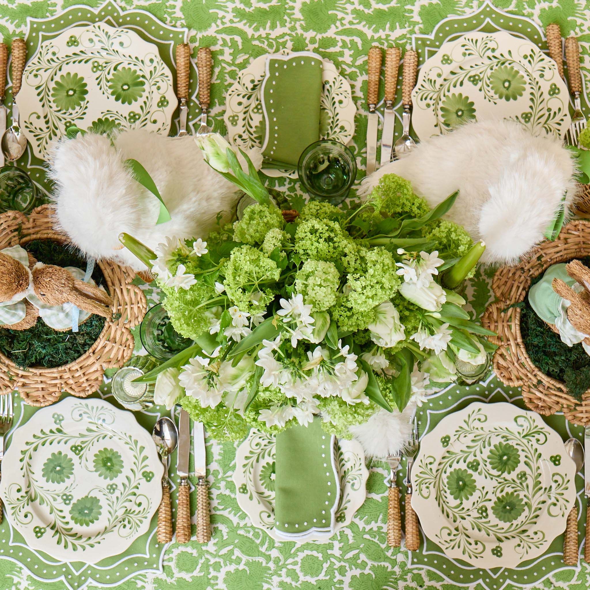 Spring Green Pheasant Tablecloth - Image 2