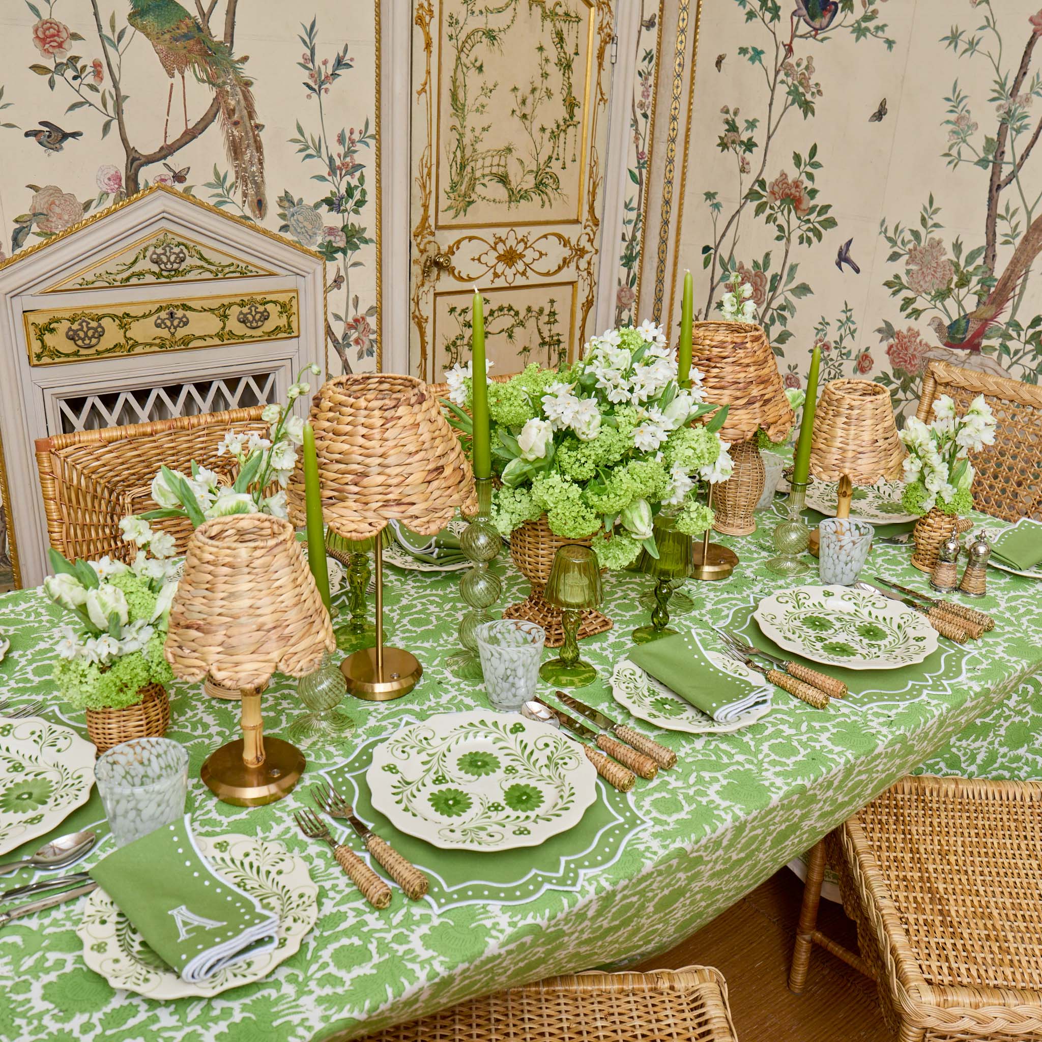 Spring Green Pheasant Tablecloth - Image 5
