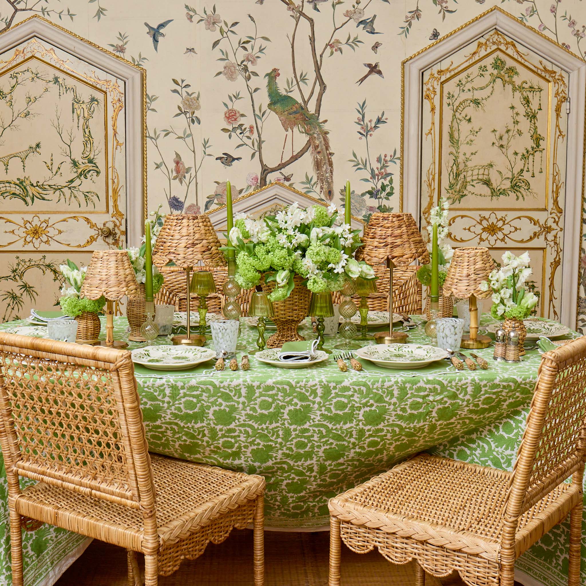 Spring Green Pheasant Tablecloth - Image 6