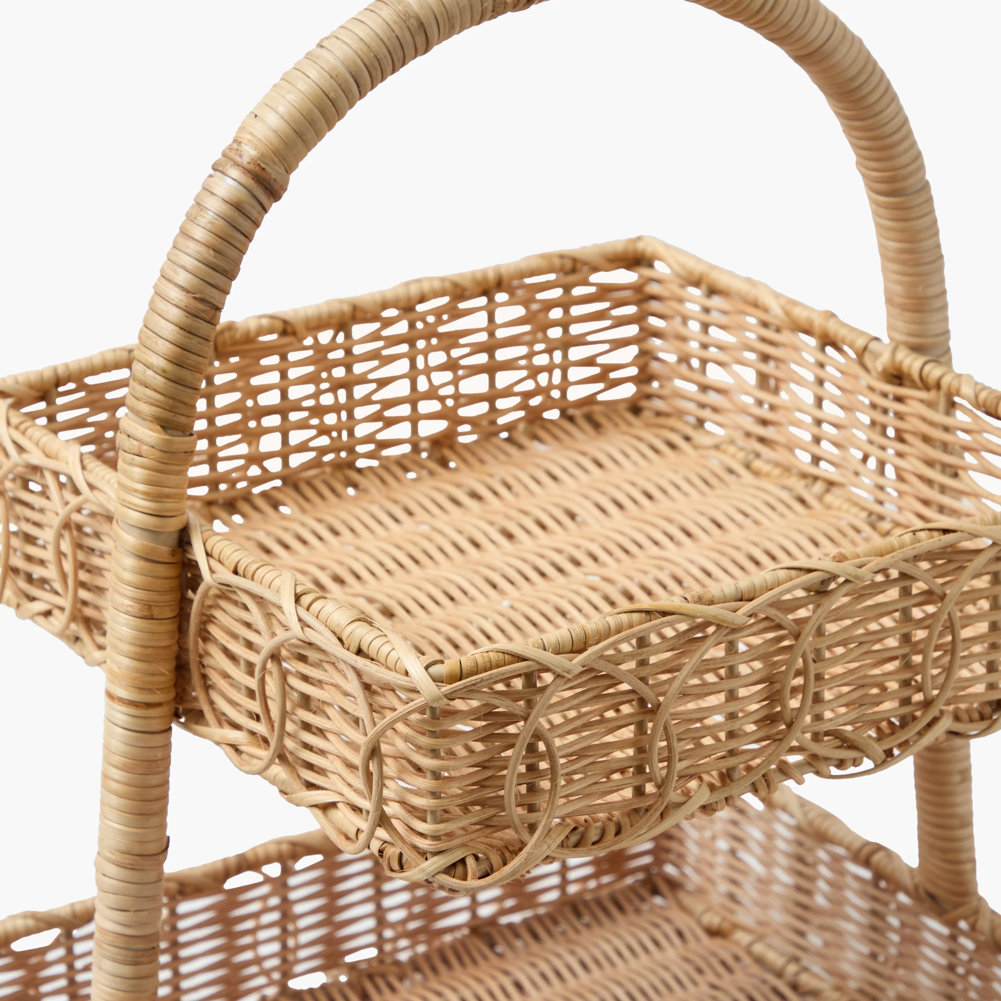 Square Rattan Two Tier Stand - Image 6