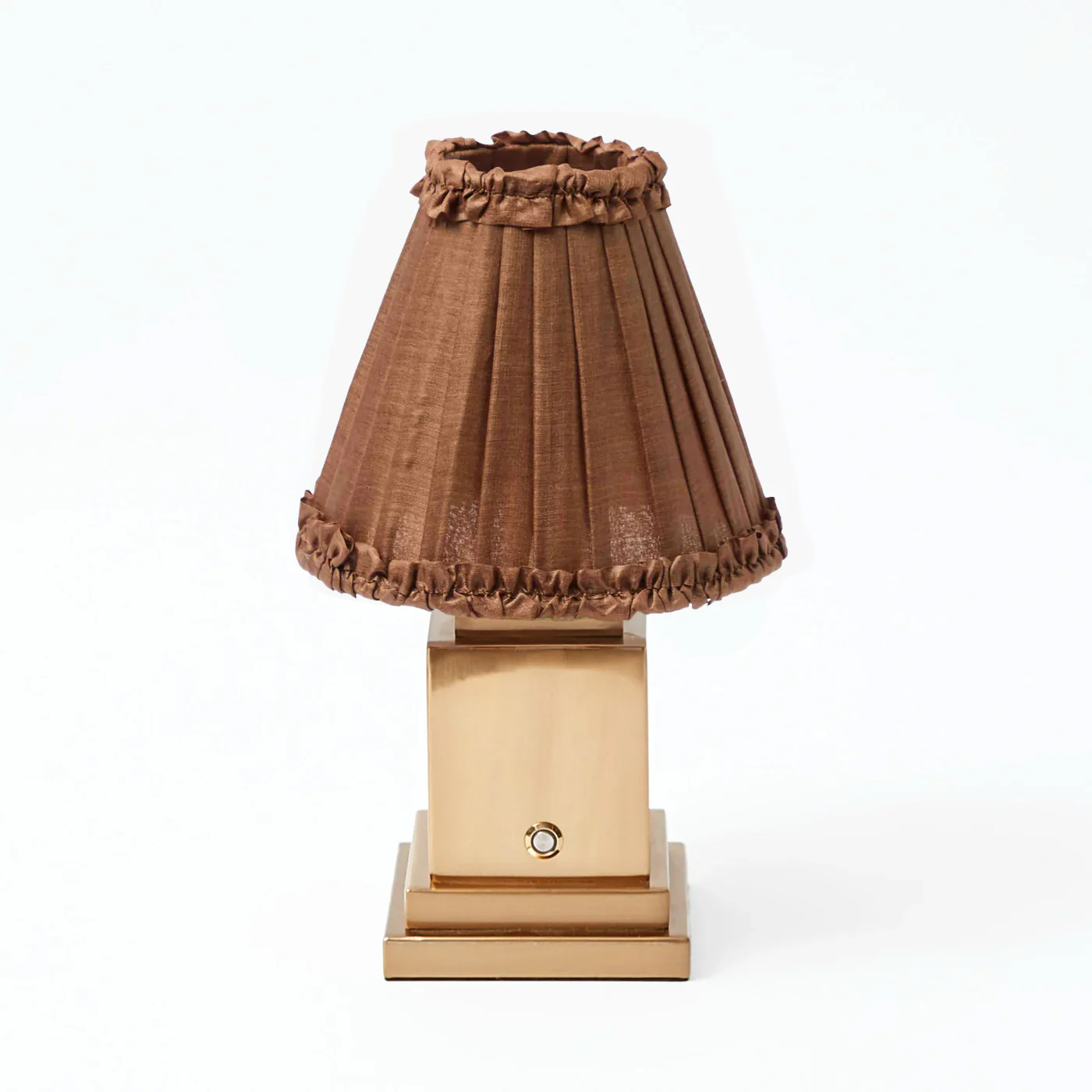 Brown Frilled Silk Lampshade (18cm) - Image 14