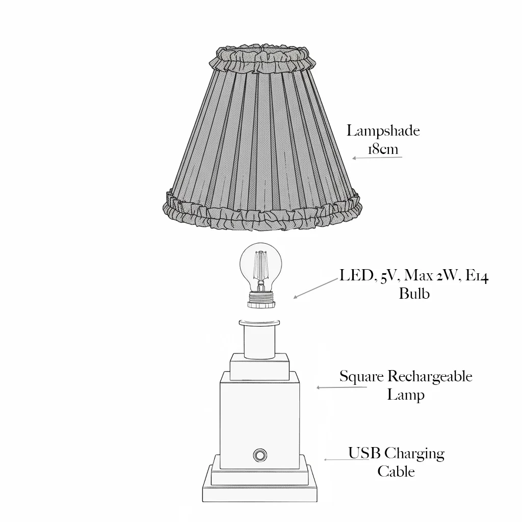 Square Rechargeable Lamp - Image 5