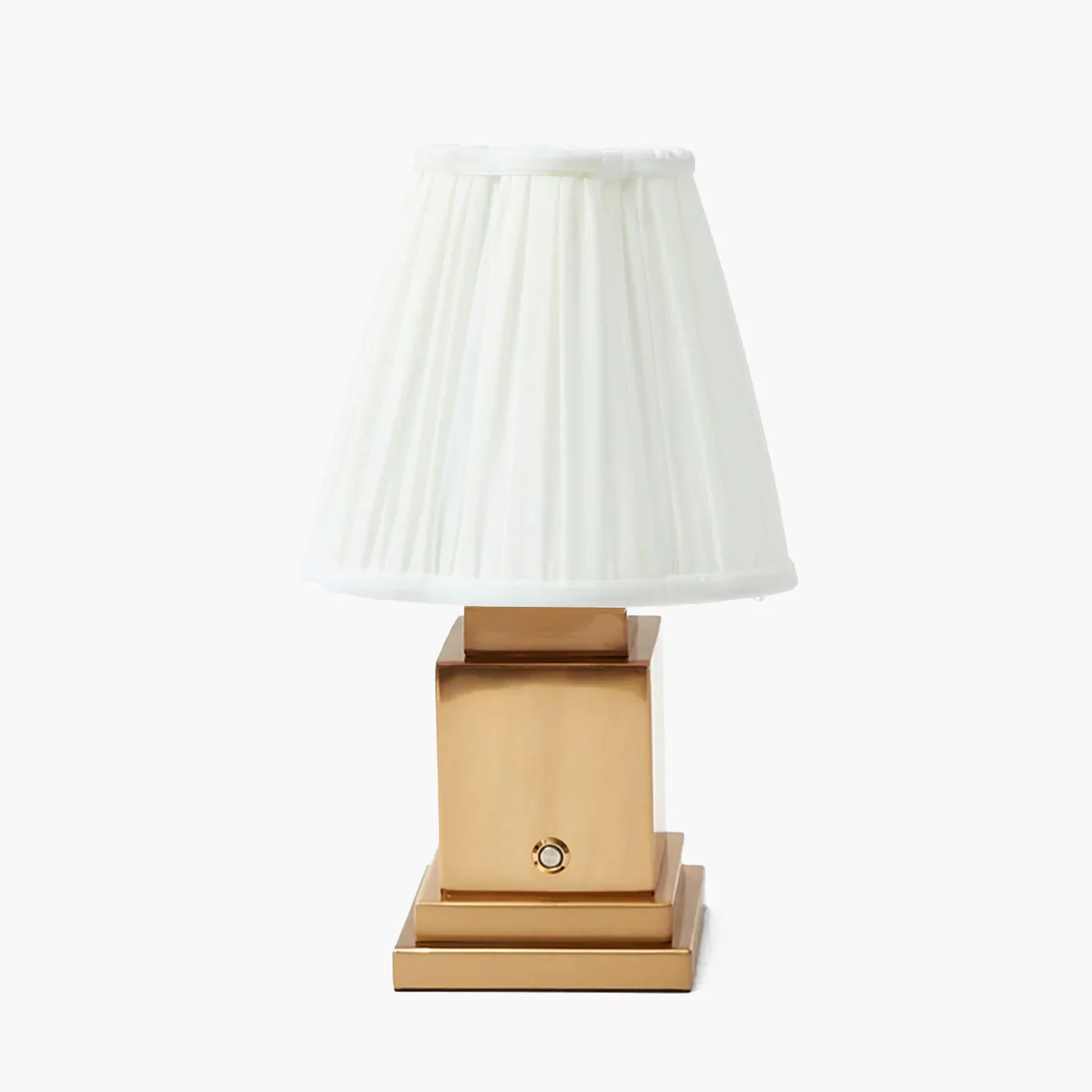 Square Rechargeable Lamp with Cream Shade (18cm)