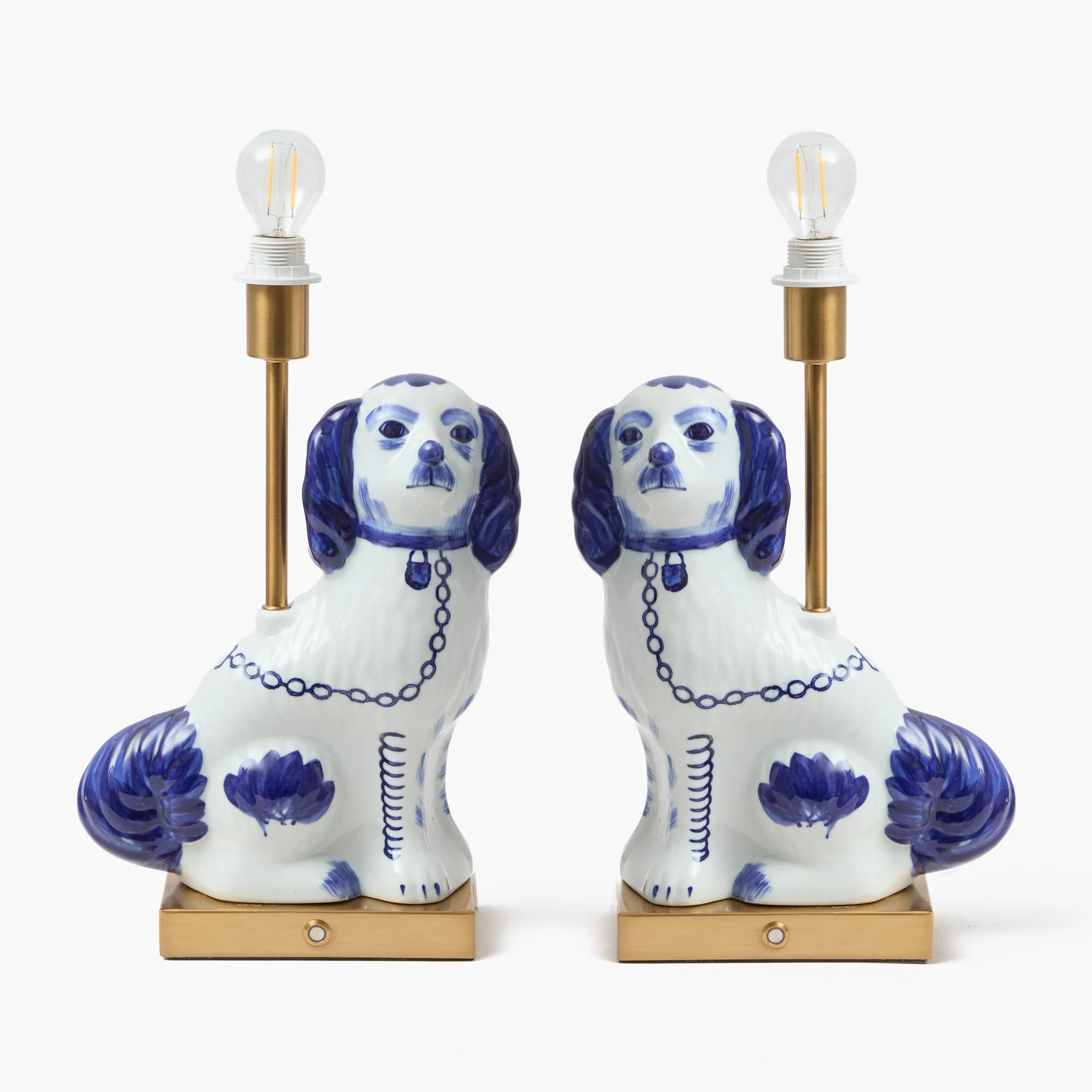 Pair of Staffordshire Dog Rechargeable Lamps