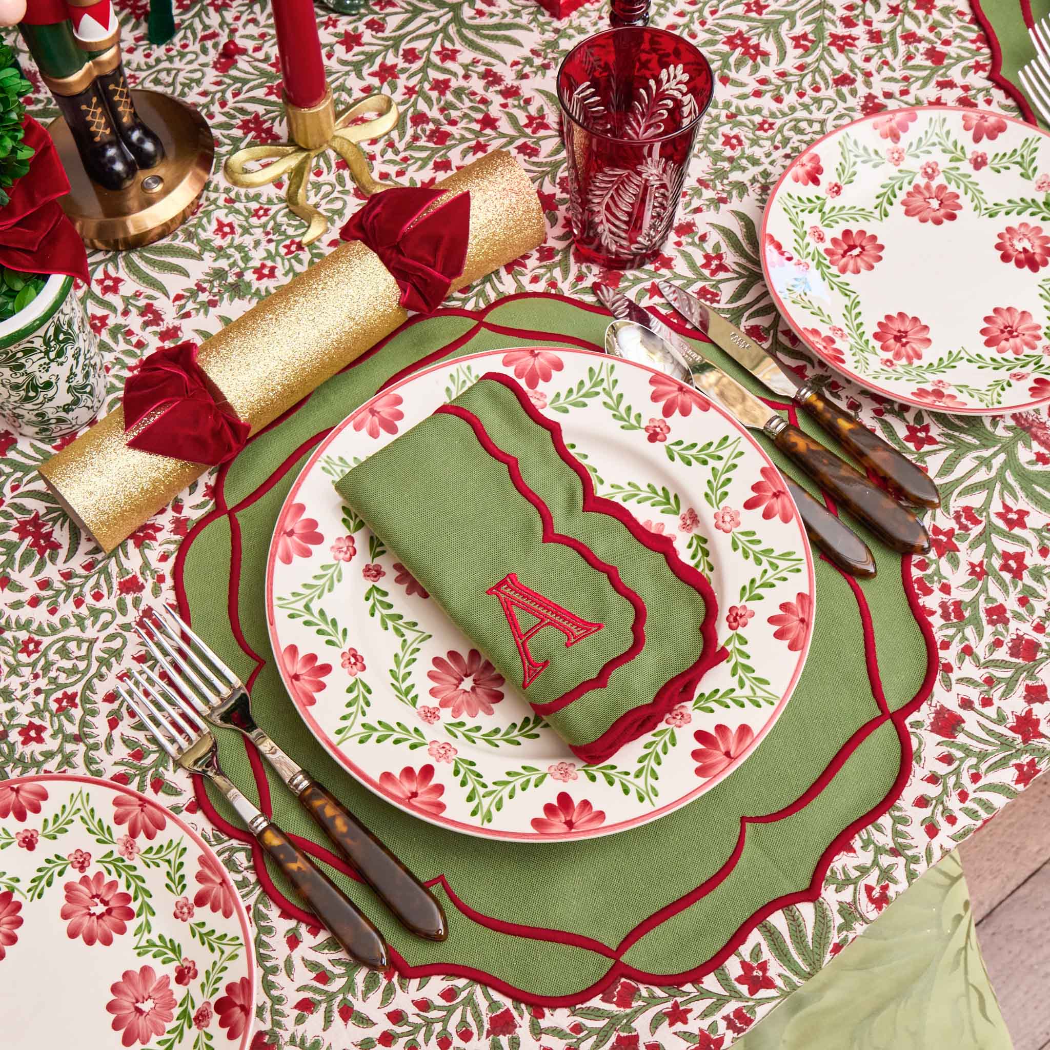 Green & Red Sylvia Napkins (Set of 4) - Image 5