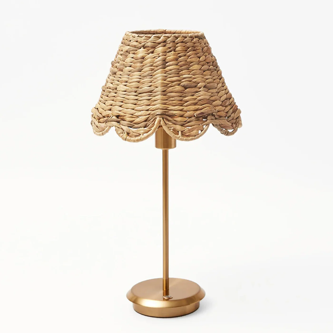 Tall Rechargeable Lamp with Natural Seagrass Shade (24cm) - Image 6