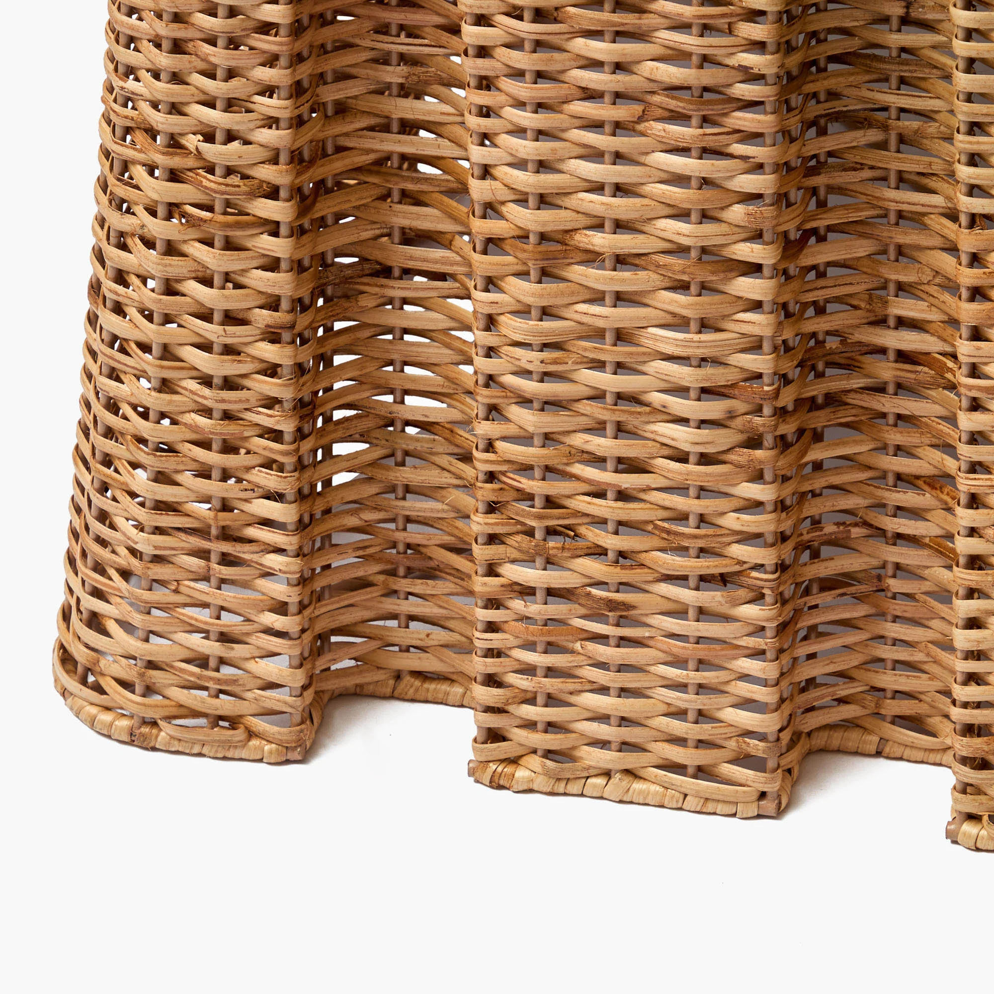 The Bettina Box Pleated Rattan Stool - Image 5