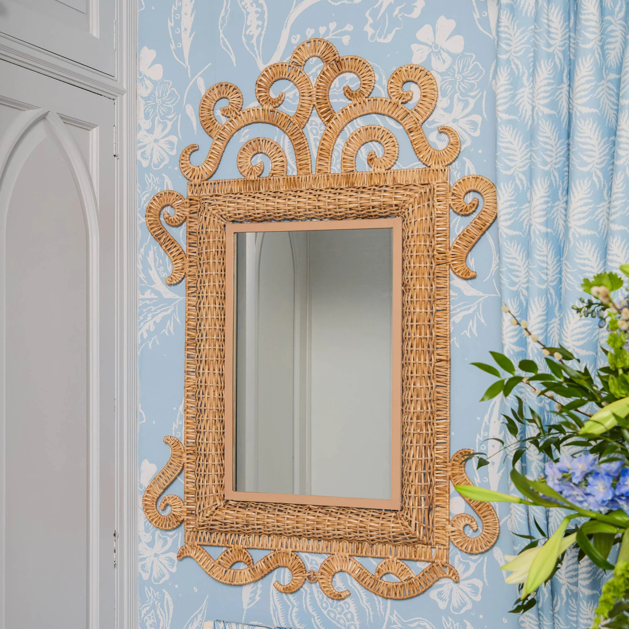 The Medium Grand Rattan Mirror - Image 2