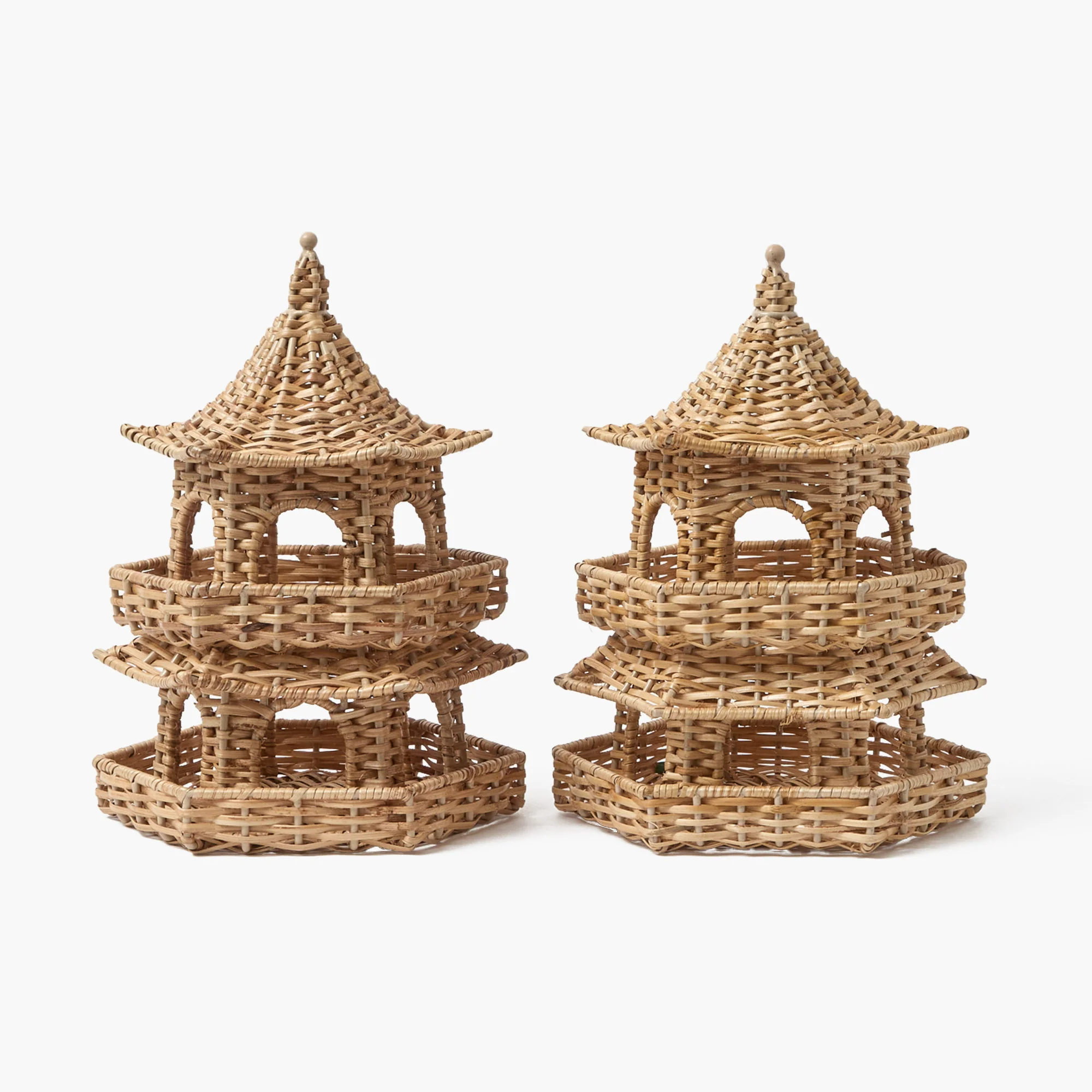 Thea Rattan Pagoda Lantern - 30cm - Image 8