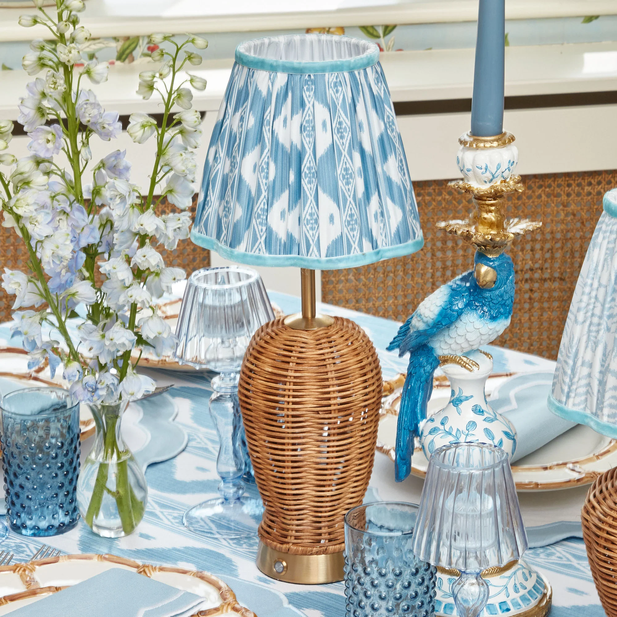 Trio of Rechargeable Rattan Lamps - Image 7