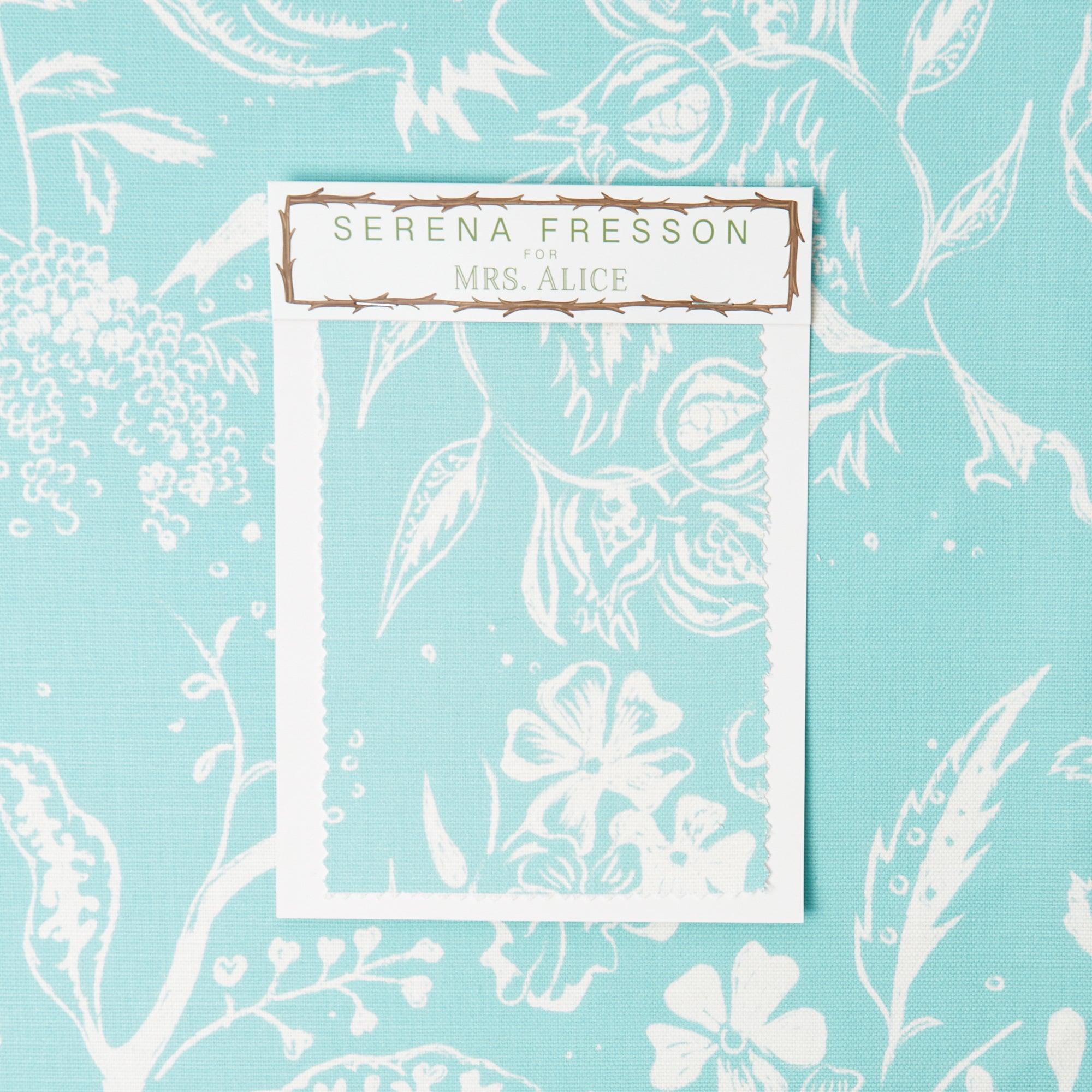 Turquoise Chelsea Square Fabric - Image 3