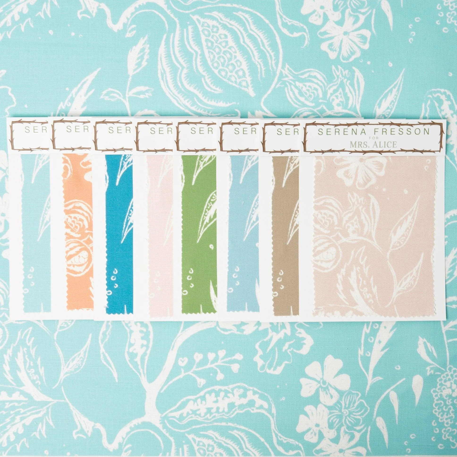 Turquoise Chelsea Square Fabric - Image 8