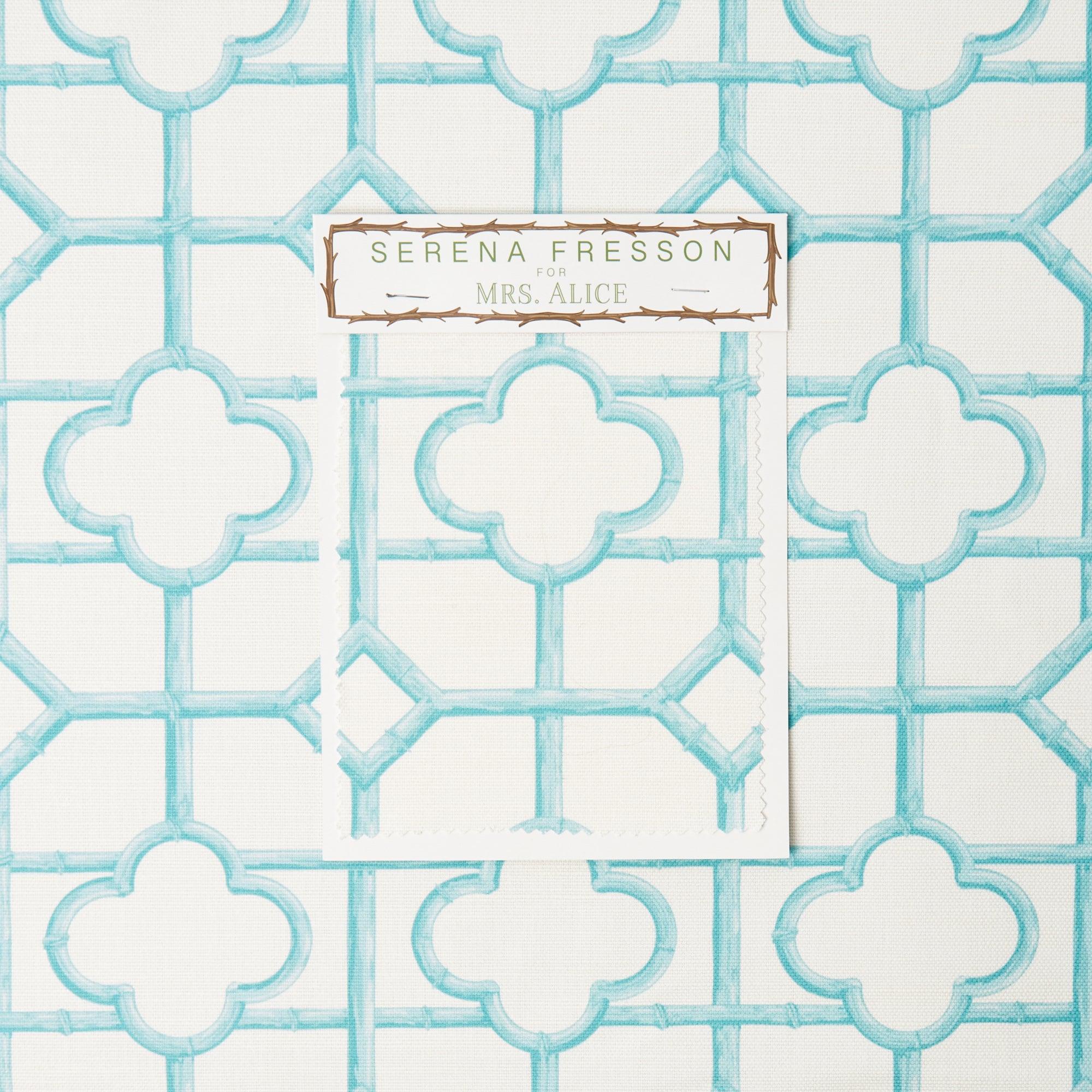 Turquoise Shaded Bamboo Fabric - Image 2