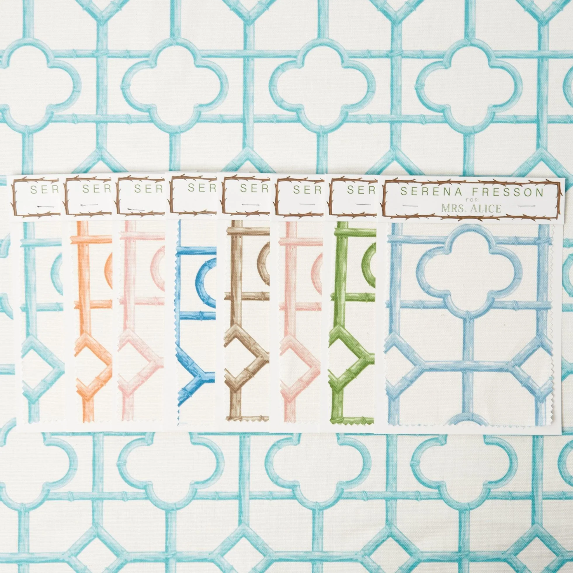 Turquoise Shaded Bamboo Fabric - Image 5
