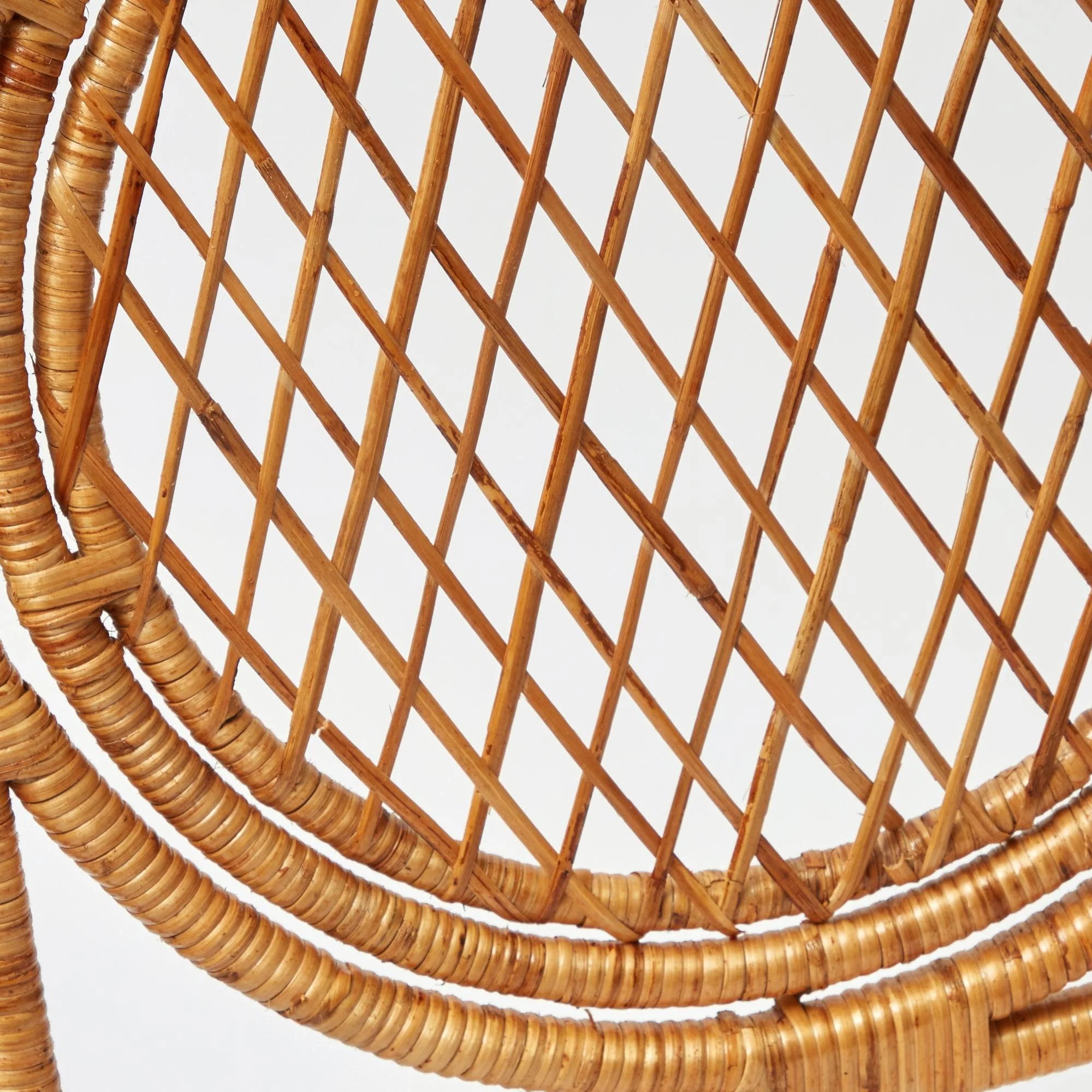 Vivienne Rattan Chair with Ikat Seat Pad Cushion - Image 12