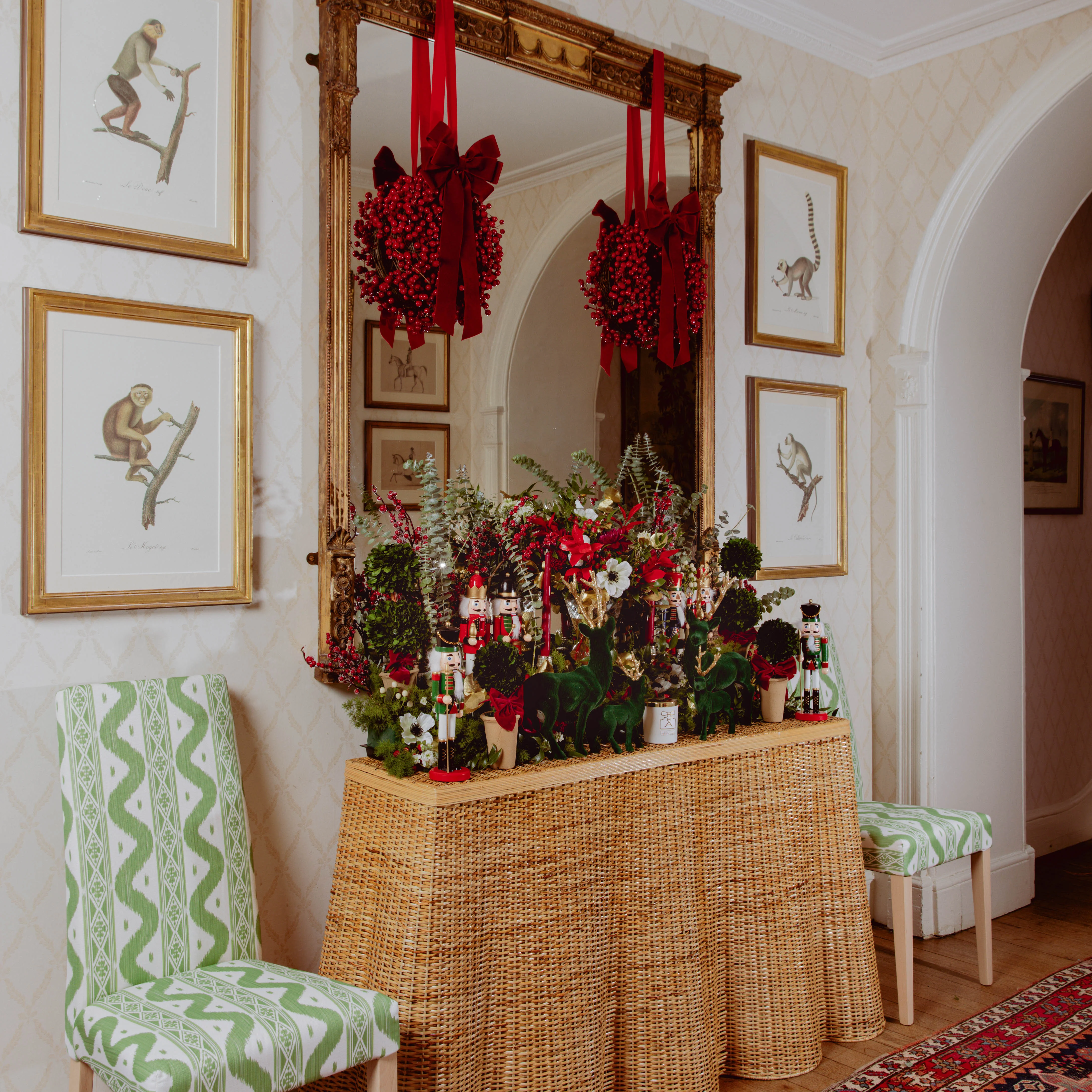 Vivienne Rattan Scalloped Console Table - Image 12