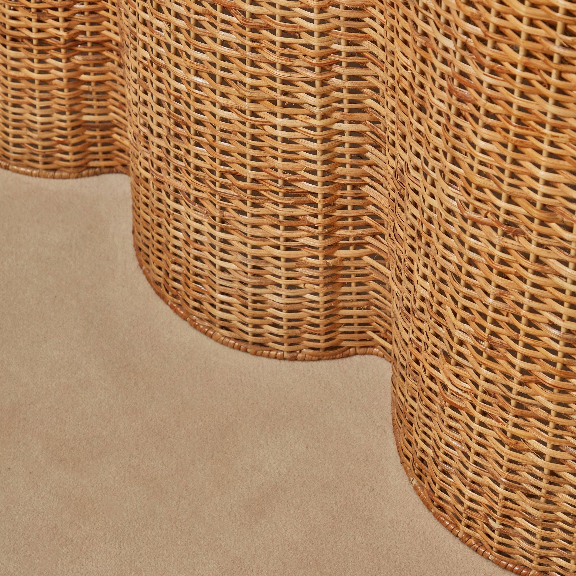 Vivienne Rattan Scalloped Console Table - Image 4